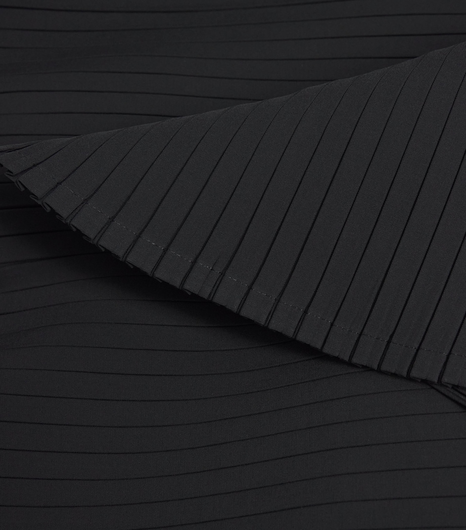 Fold Pleats Mini Dress BLACK Image 5