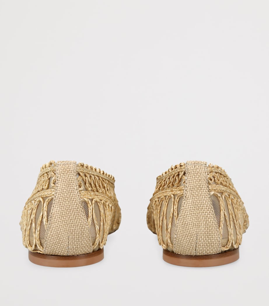 Raffia Kahlo Ballet Flats BEIGE Image 2