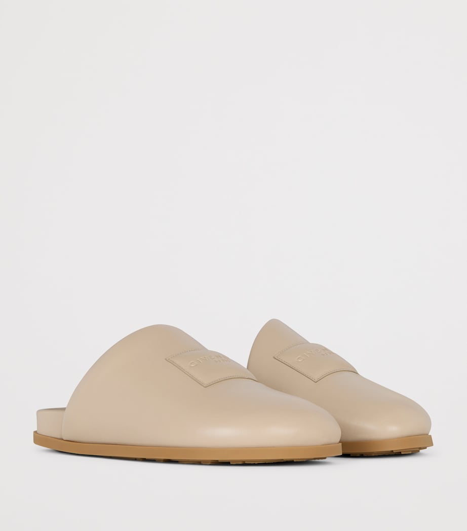 Givenchy Lambskin Logo Slippers Beige Image 2