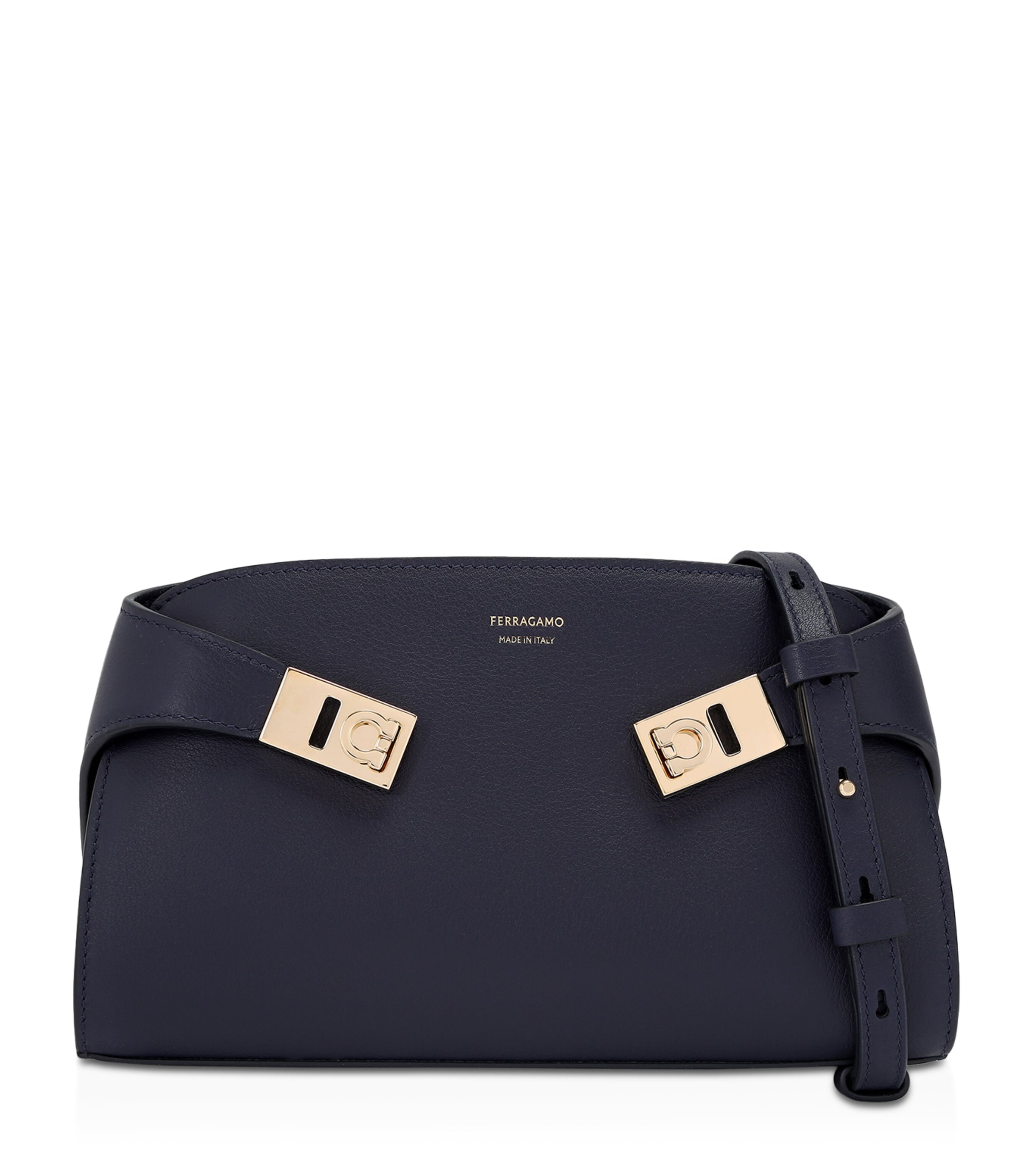 Ferragamo Mini Leather Hug Soft Cross-body Bag In Sand