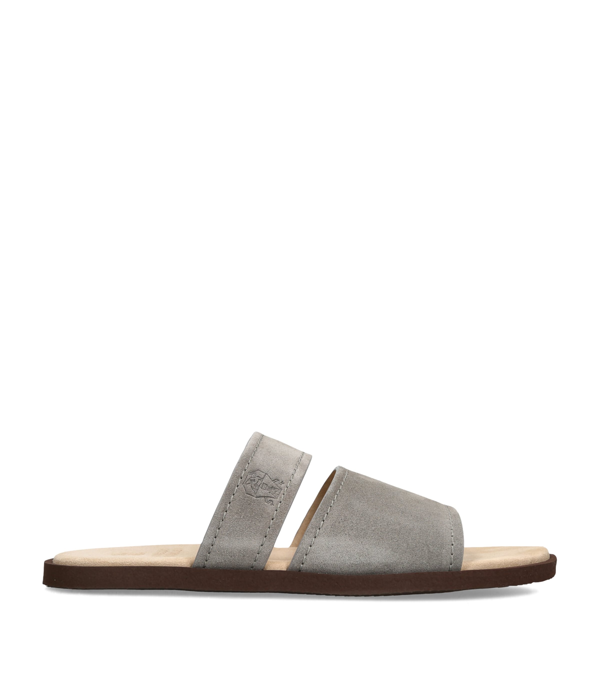 Brunello Cucinelli Leather Slides Grey Image 1