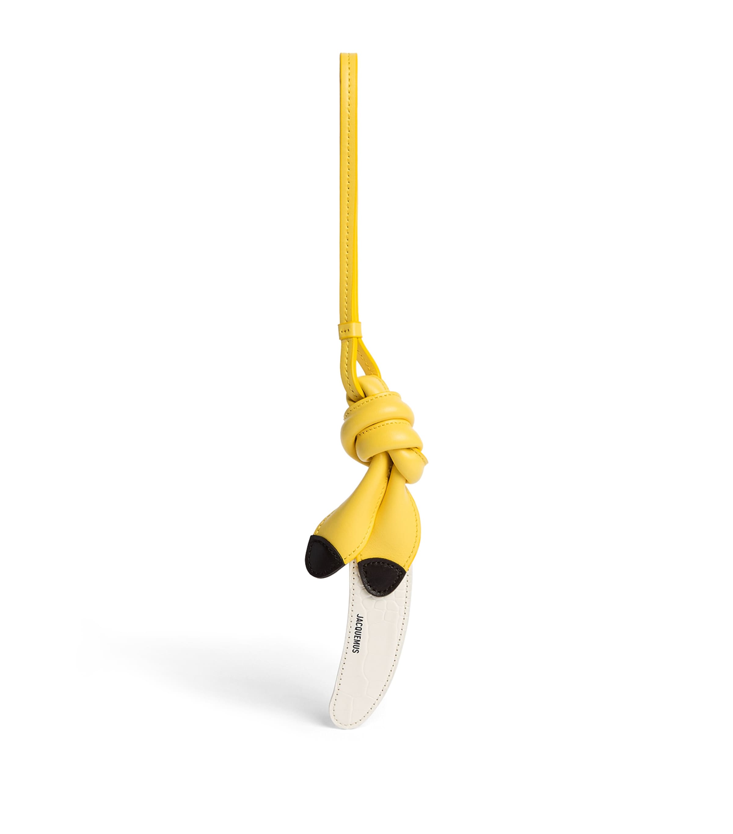 Jacquemus Leather Banana Bag Charm Yellow / Ivory Image 1