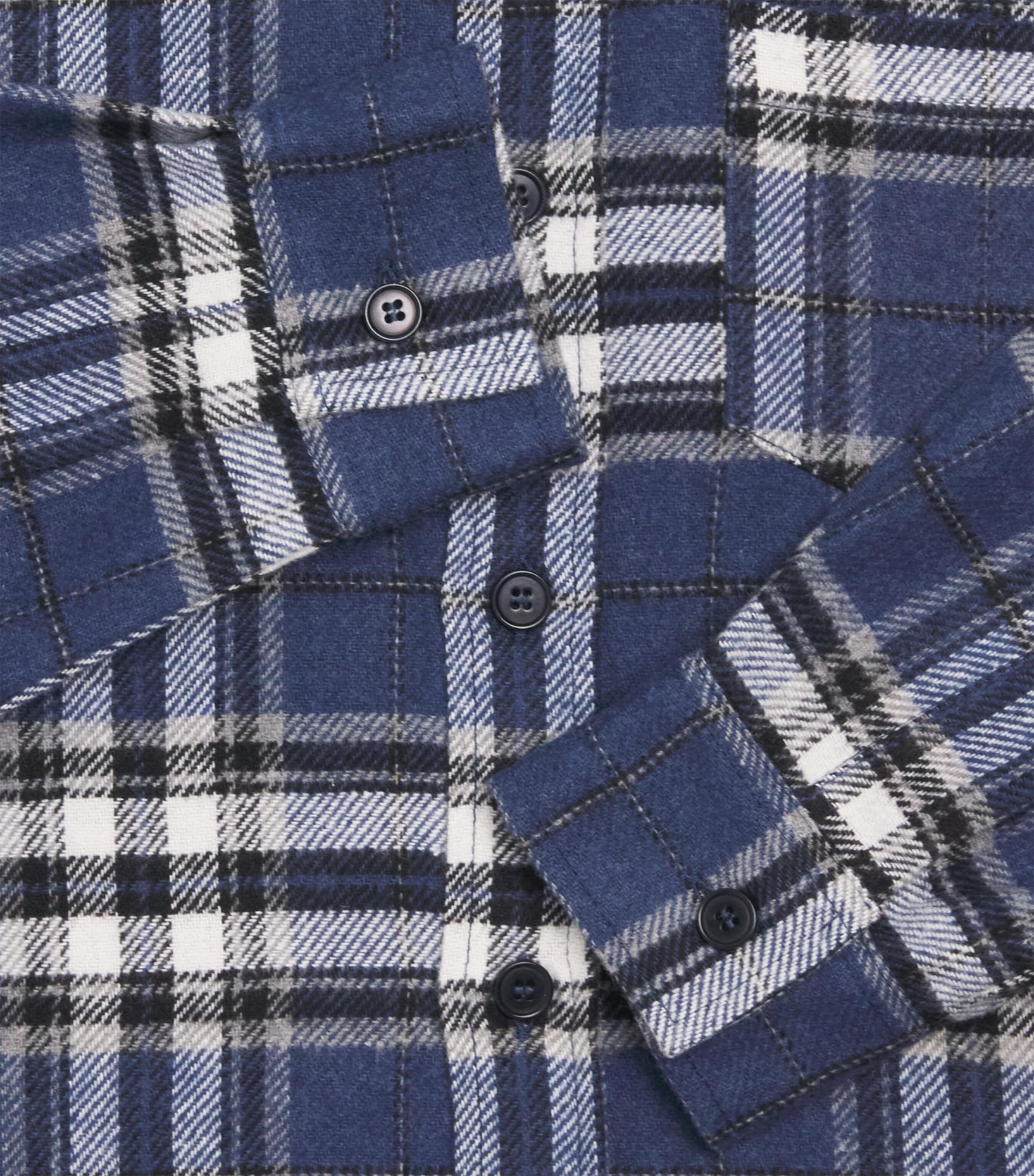 Il Gufo Check Shirt (2-14 Years) Denim Blue Image 3