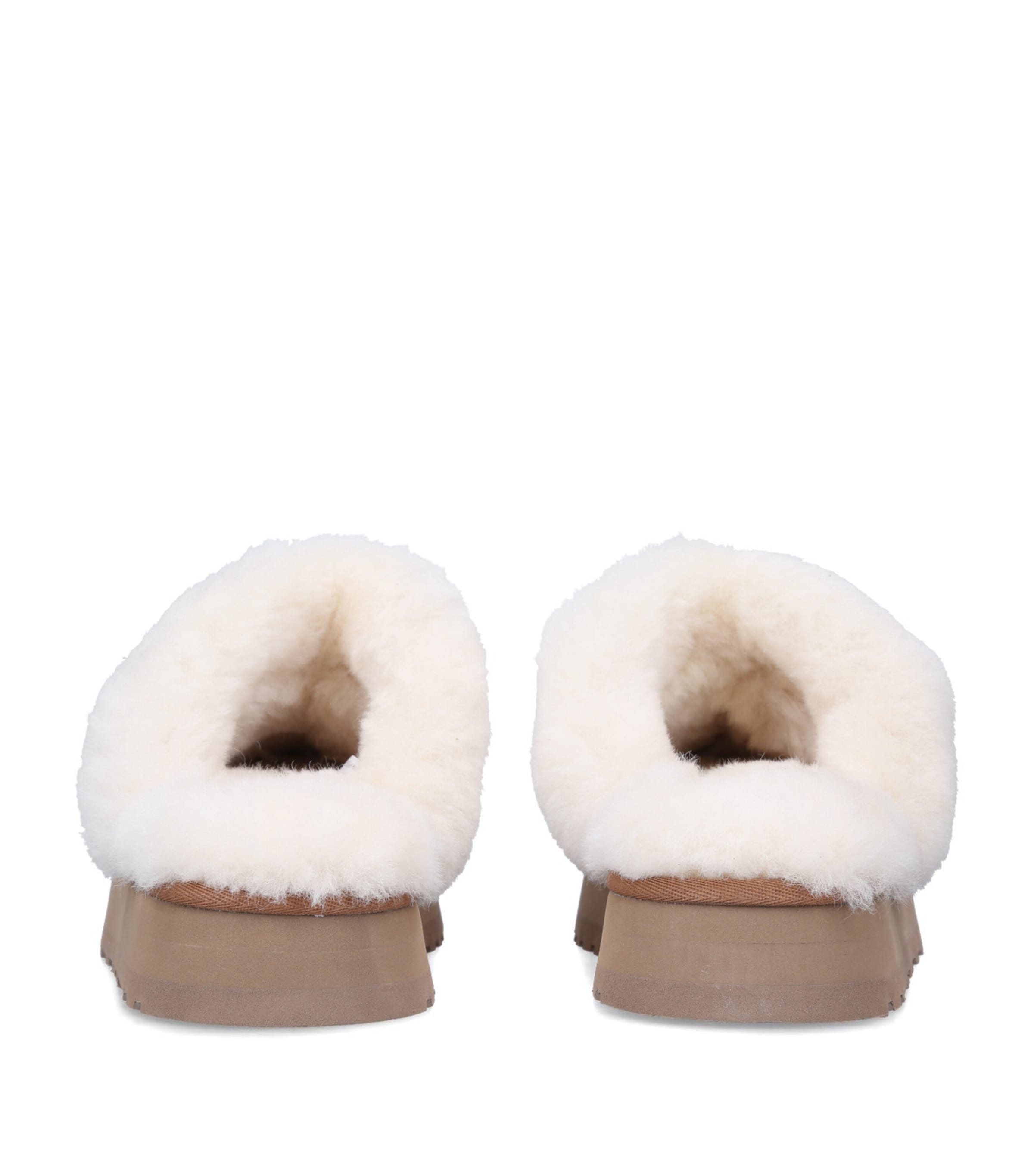 Suede Platform Slippers TAN Image 6