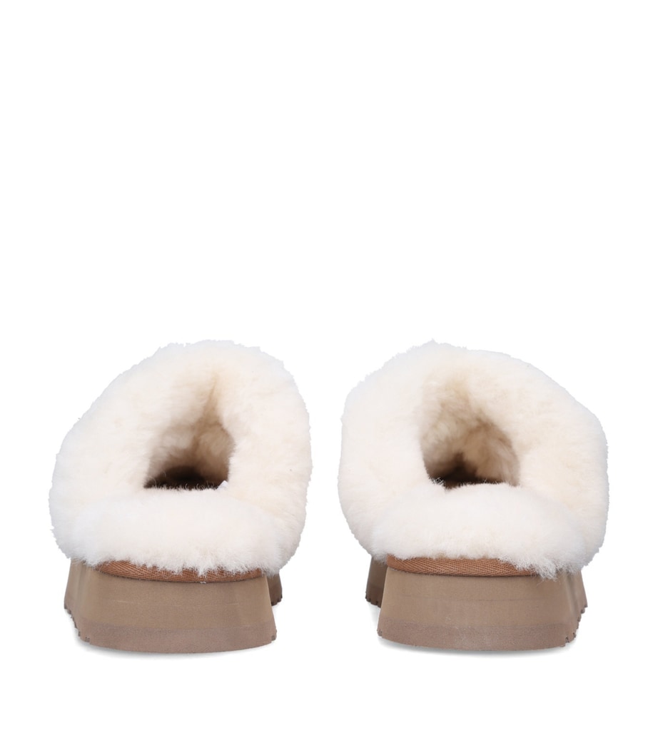 Suede Platform Slippers TAN Image 6