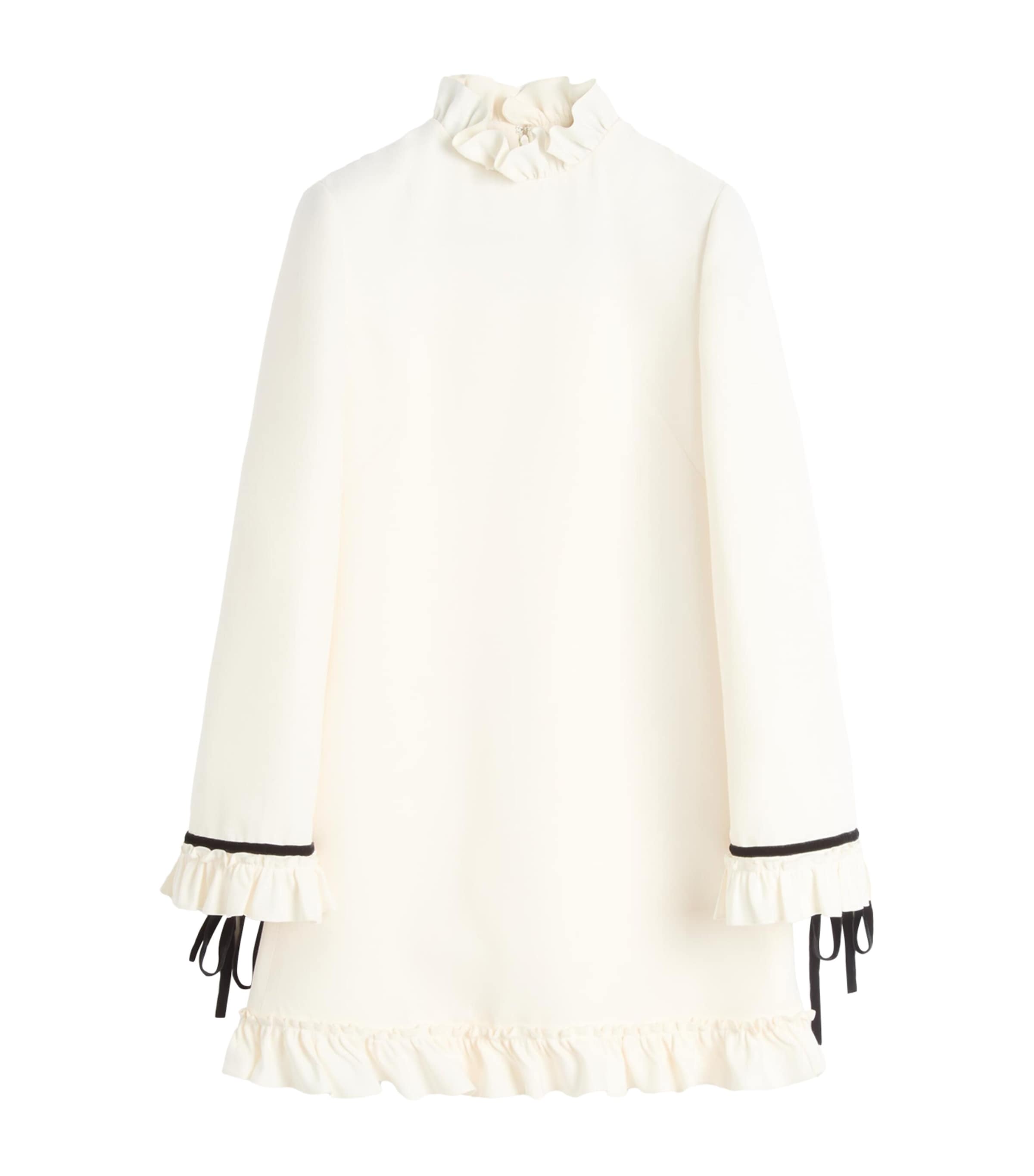Valentino Kurzes Crepe Couture Kleid Frau Elfenbein 50 In Ivory