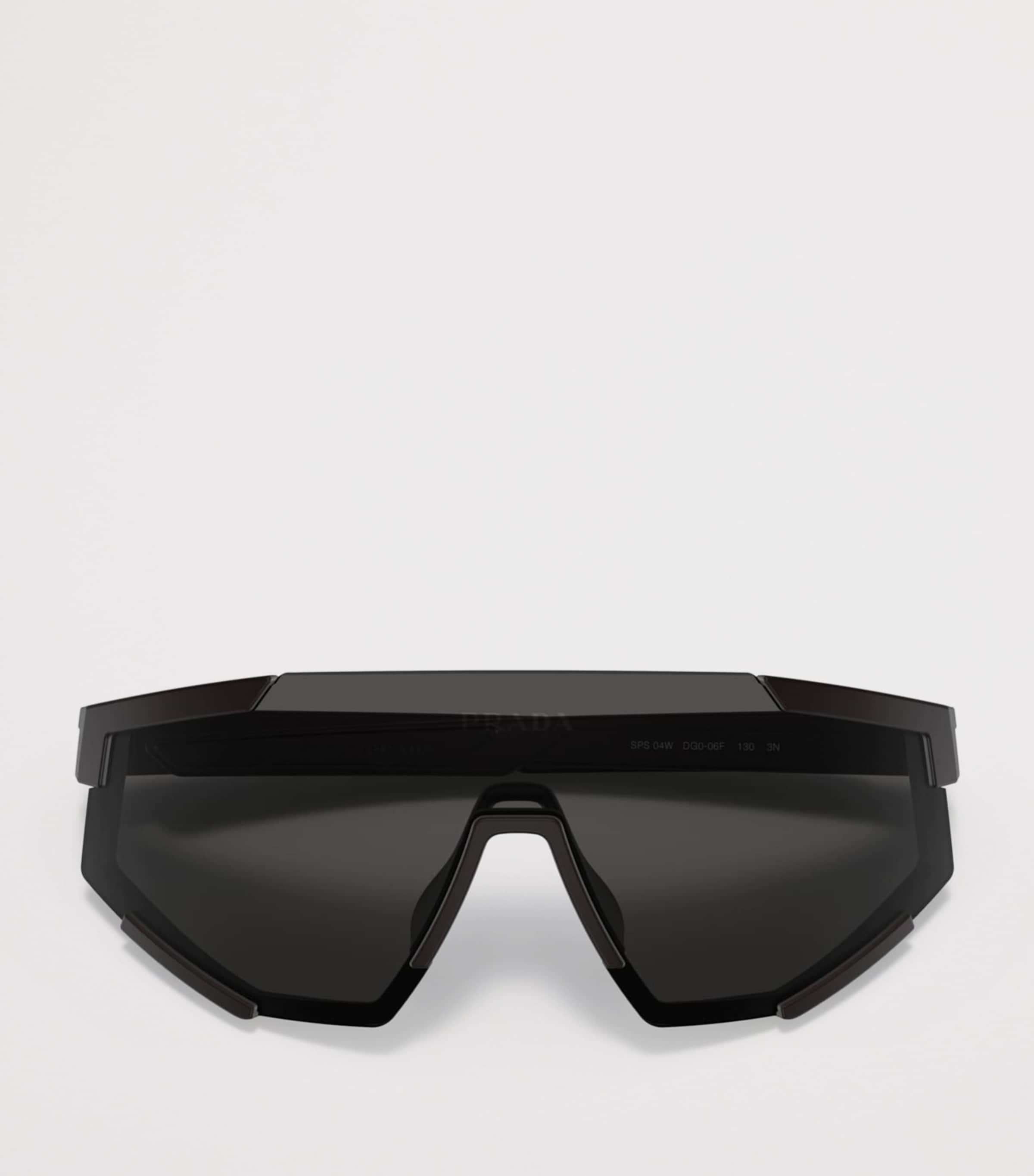 Prada Linea Rossa Shield Pillow Sunglasses Black Image 5