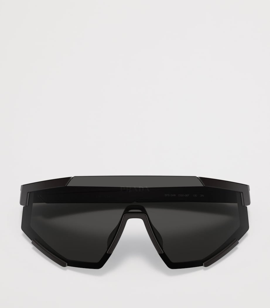 Prada Linea Rossa Shield Pillow Sunglasses Black Image 5