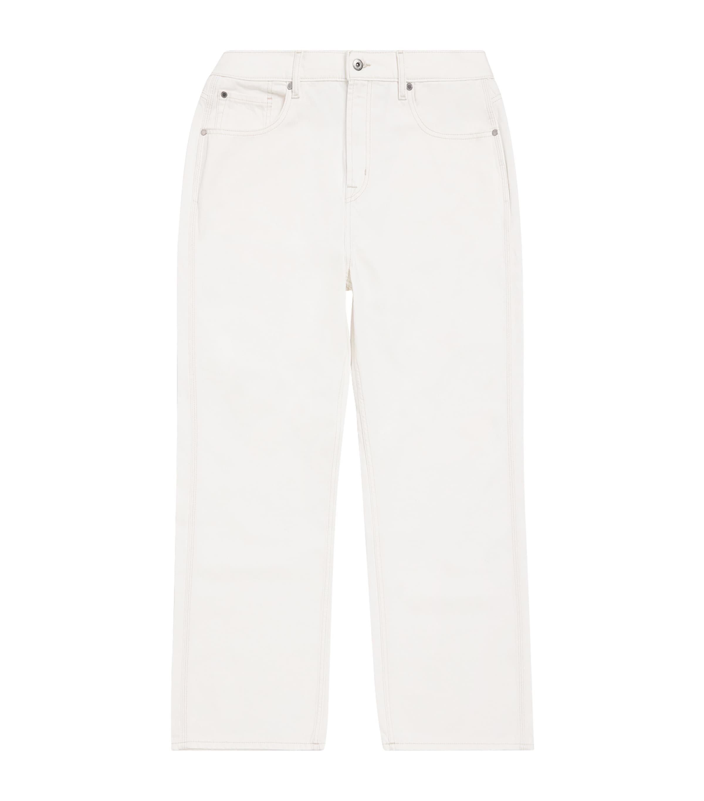 7 For All Mankind Mens Wide-Leg Jeans White Image 1