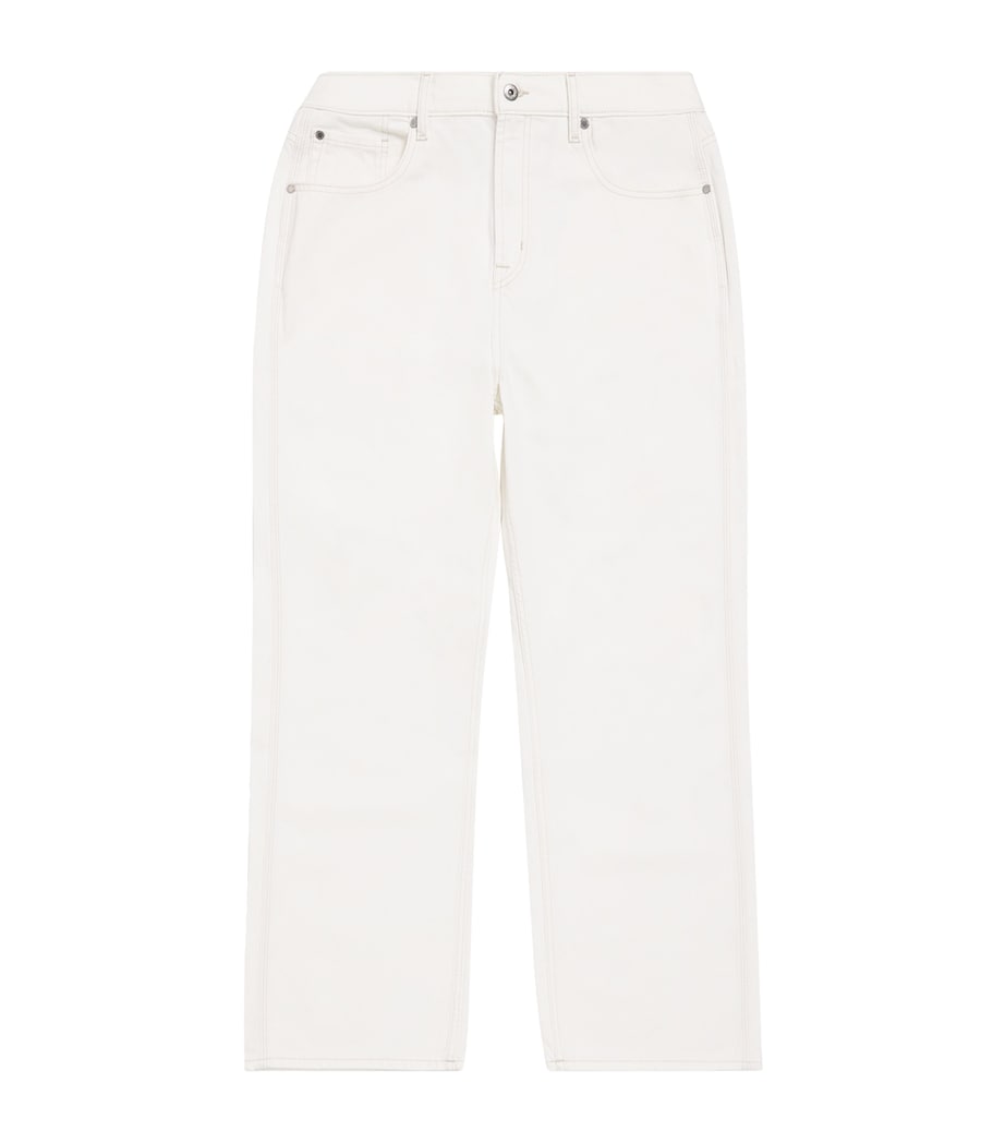 7 For All Mankind Mens Wide-Leg Jeans White Image 1