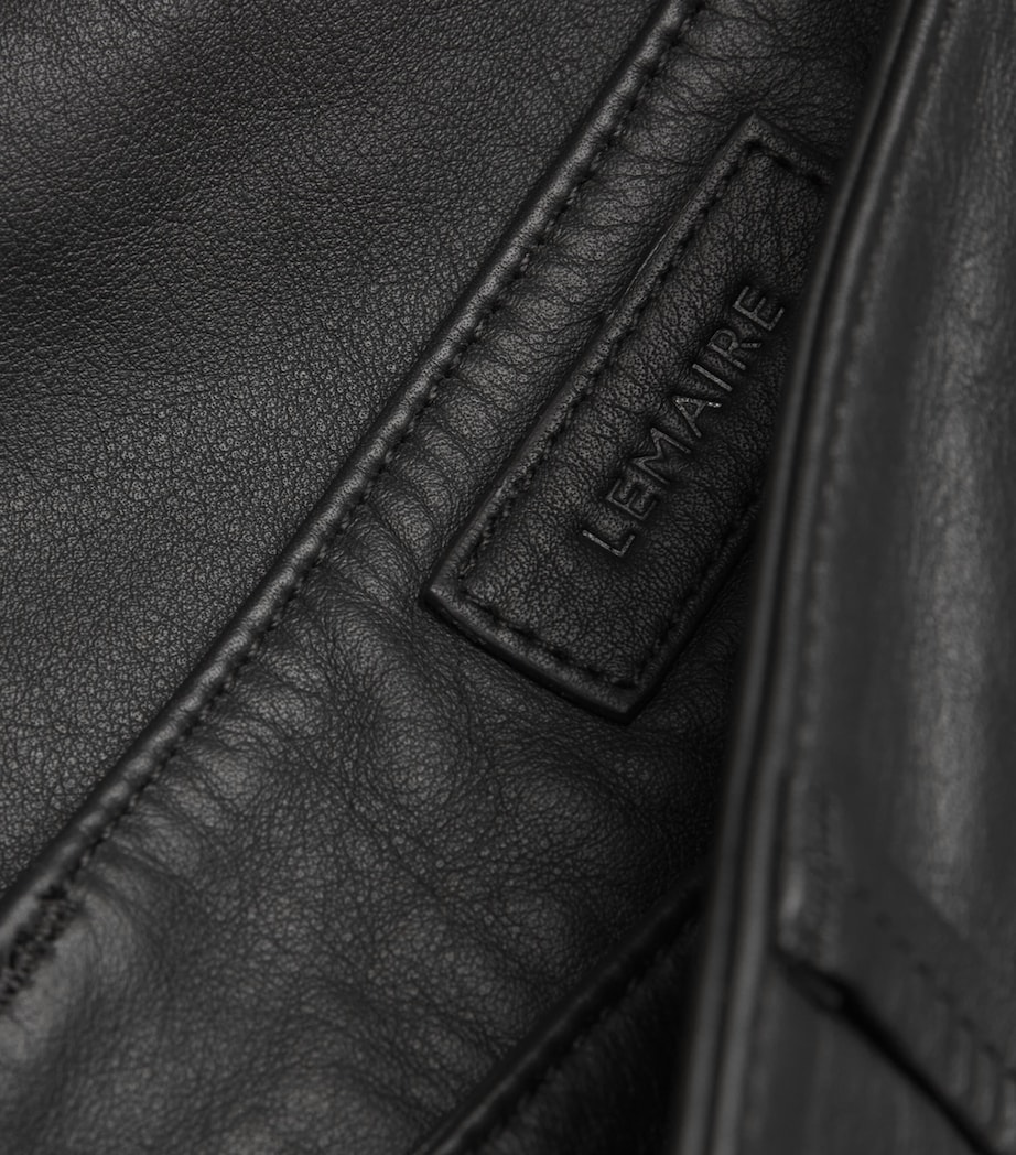 Calfskin Straight Trousers BR507 DARK ESPRESSO Image 5