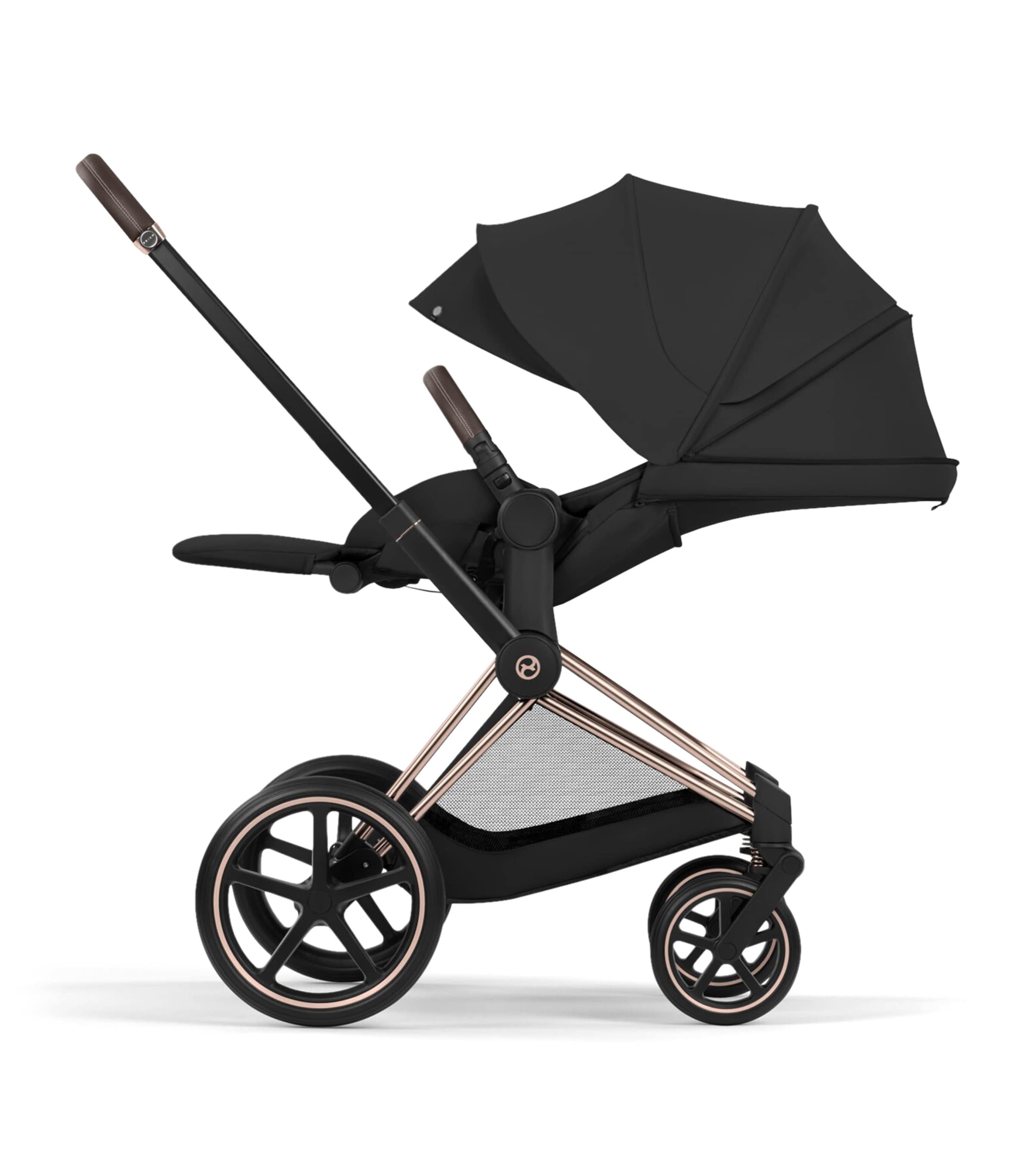Cybex PRIAM Pushchair and Carrycot – Platinum Style Collection Sepia Black Image 8