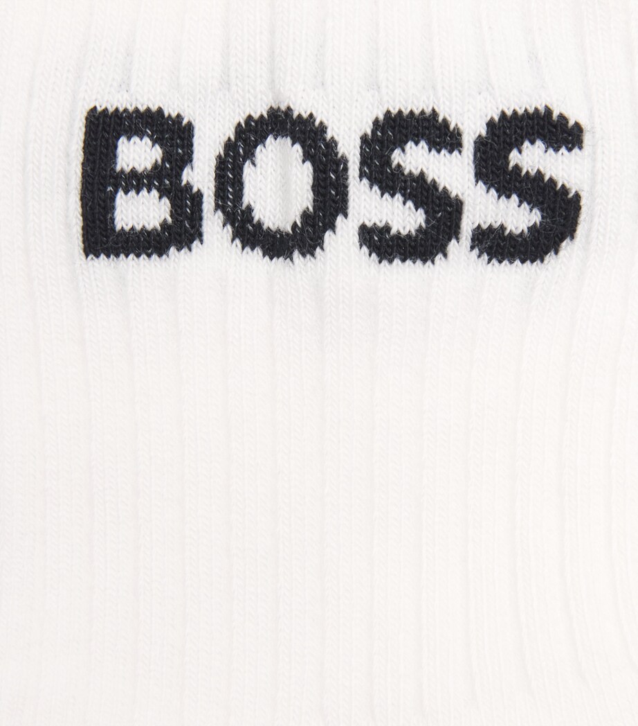 BOSS Kidswear Logo Socks (Pack of 5) White Image 2