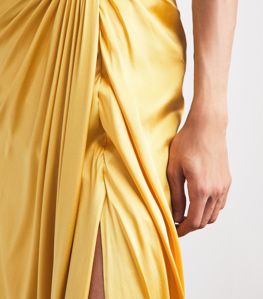 Gaurav Gupta Womens Silk Solar Radiance Gown Canary Yellow Image 5