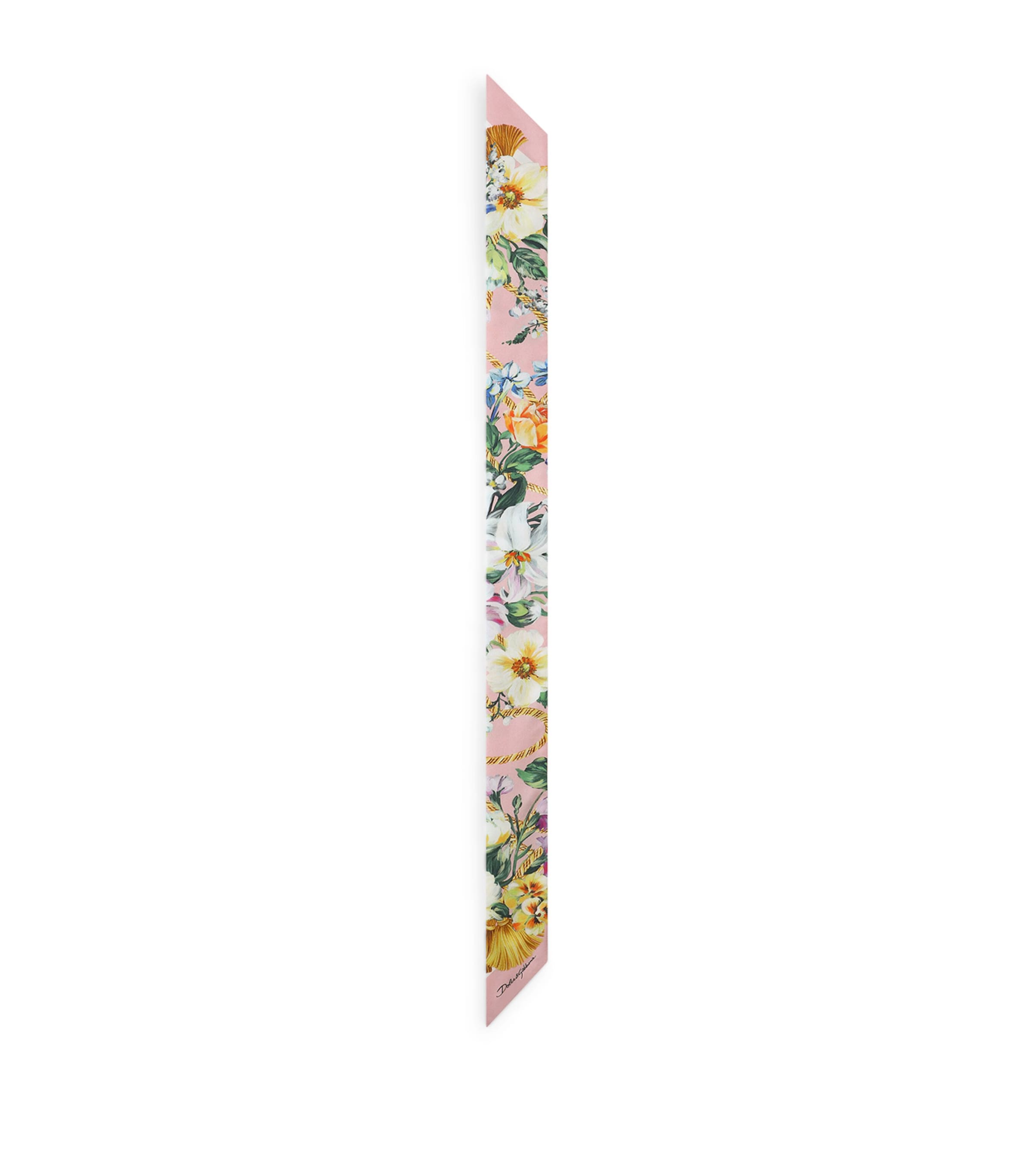 Dolce & Gabbana Floral Print Twill Headscarf