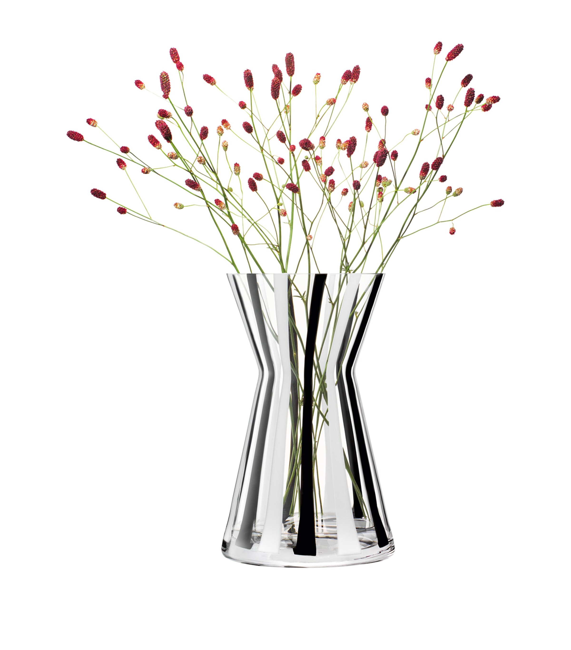 Glass Stripe Vase (32cm) COMBINED COLOURS Image 2