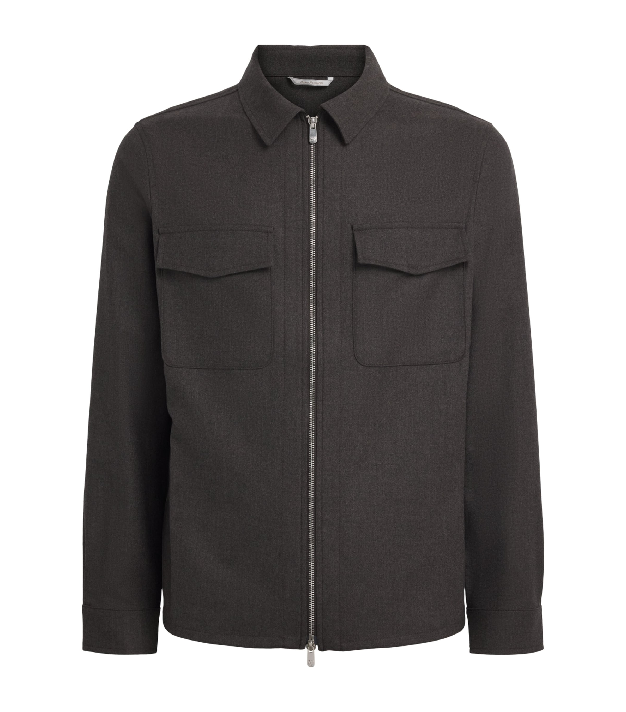 Marco Pescarolo Womens Cashmere 2-Way Zip Jacket Brown Image 1