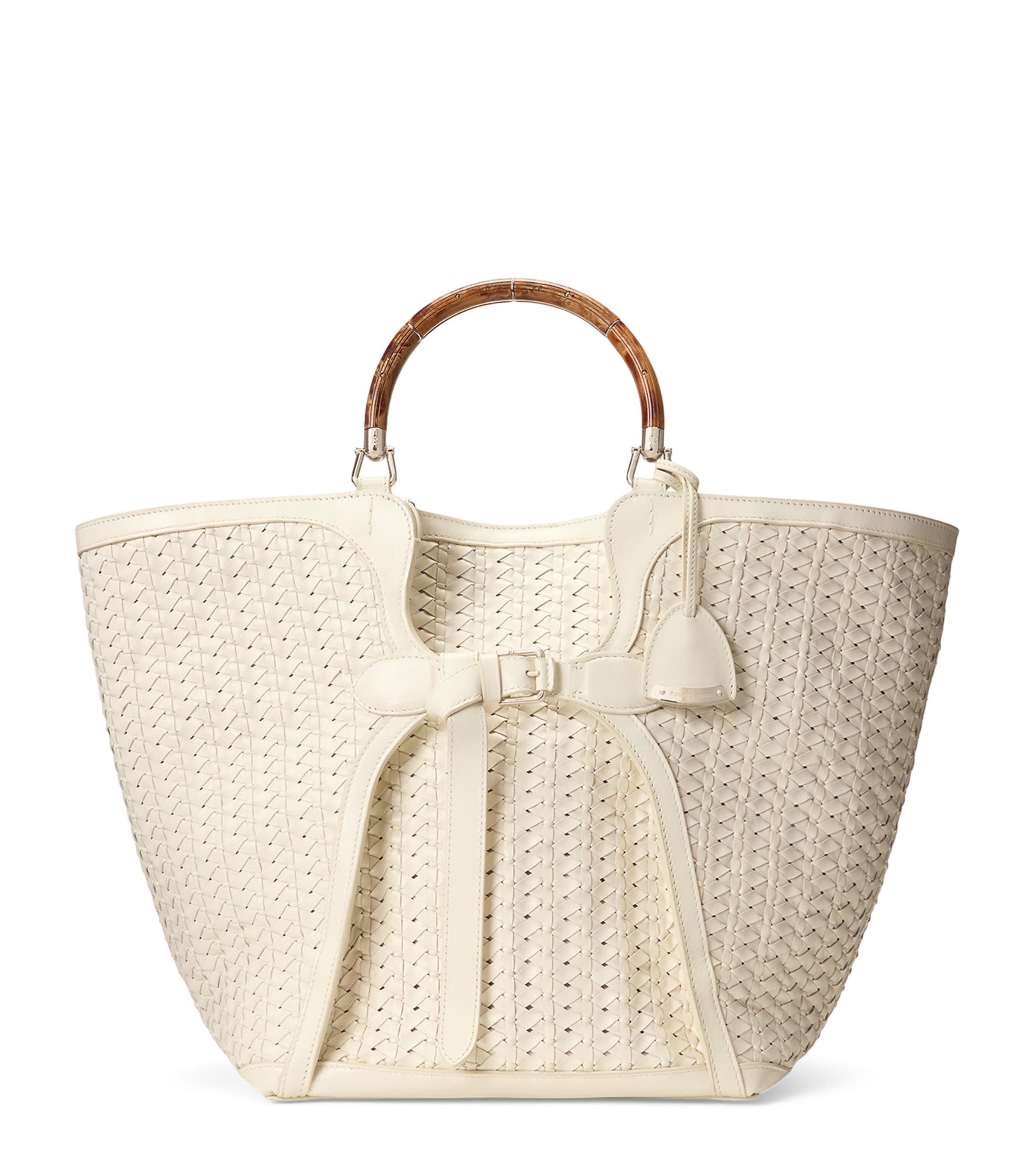 Ralph Lauren Collection Large Leather The Ralph Tote Bag Natural Image 1