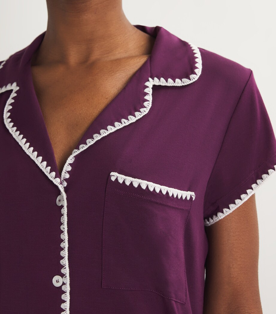 Frida Short Pyjama Set PLUM/IVORY PL/IV Image 6