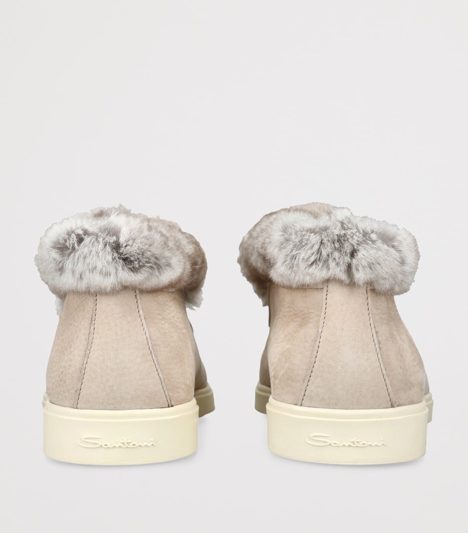 Suede Hadeel Ankle Boots PALE PINK Image 2