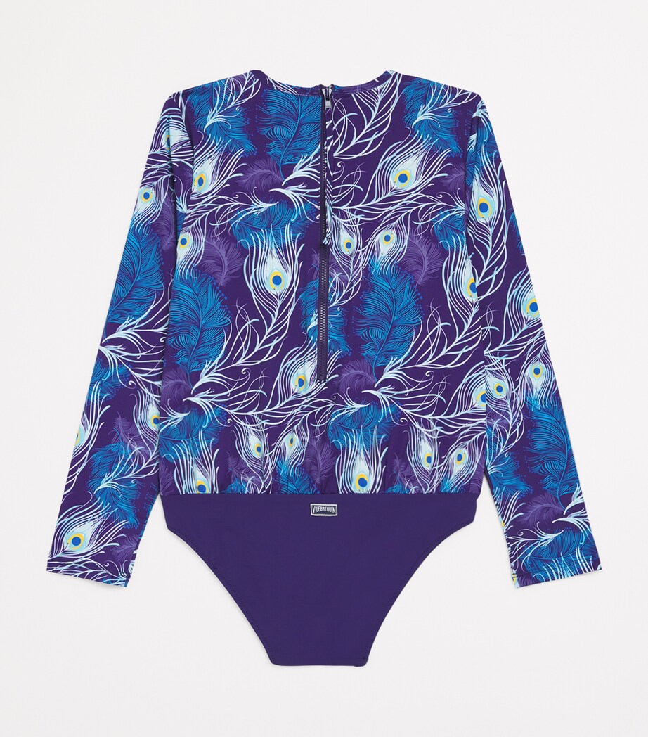 Peacock Long-Sleeve Swimsuit (8-12 Years) 605 MINUIT Image 2