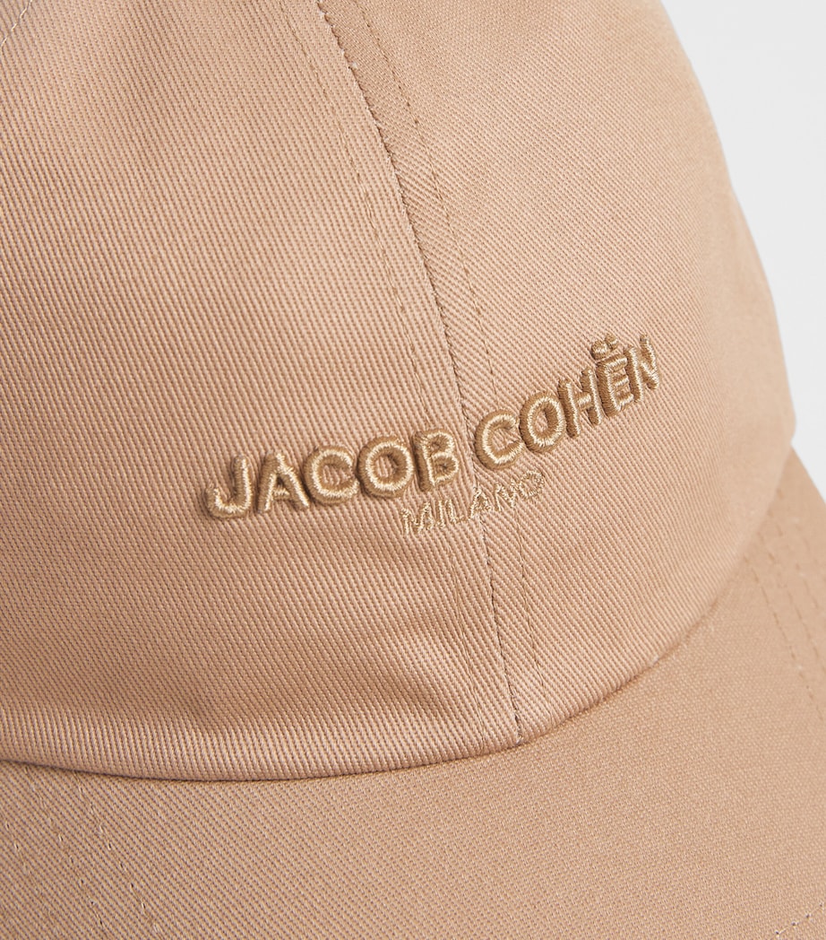 Jacob Cohën Cotton Logo Baseball Cap Beige Image 4