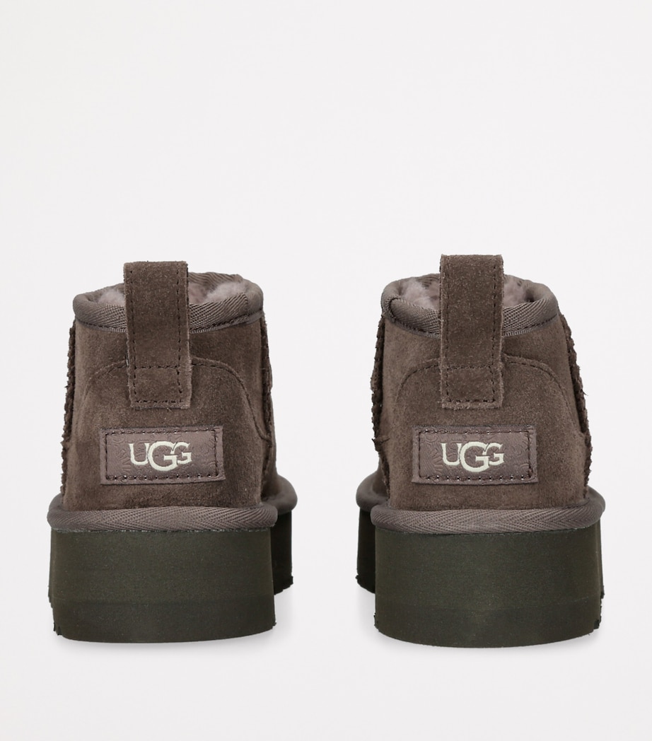 Suede Classic Ultra Mini Platform Boots DARK BROWN Image 2