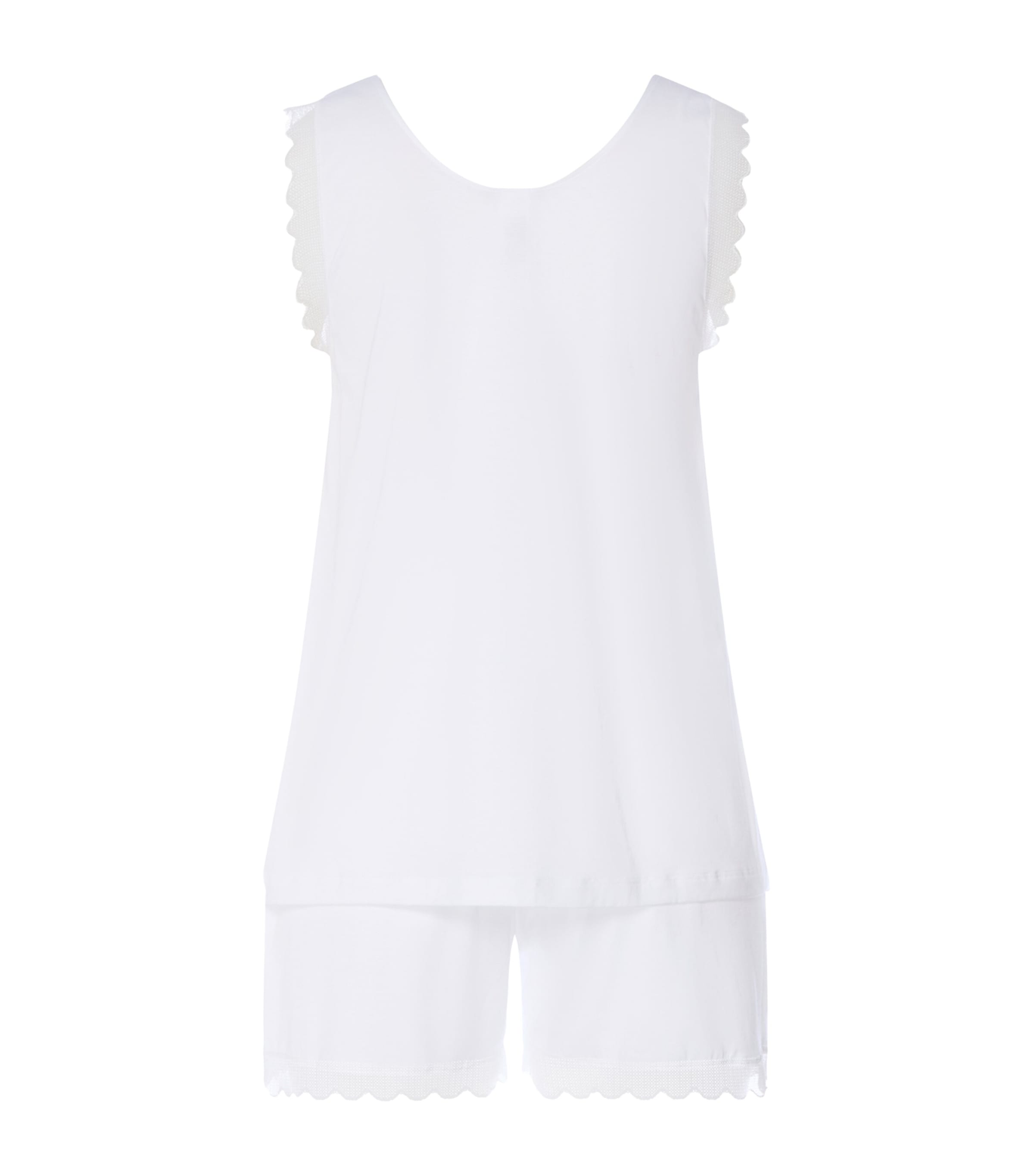 Hanro Womens Pima Cotton Inaya Pyjama Set White Image 5