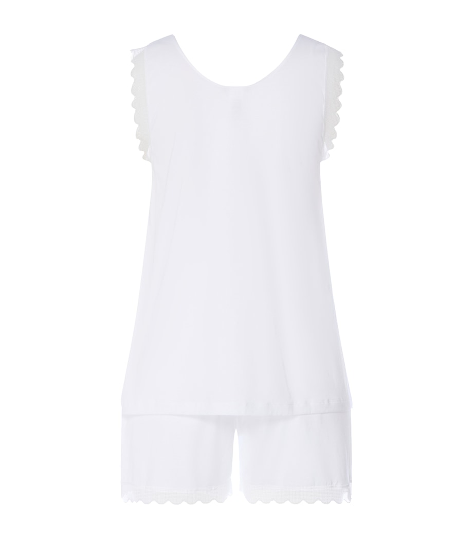 Hanro Womens Pima Cotton Inaya Pyjama Set White Image 5