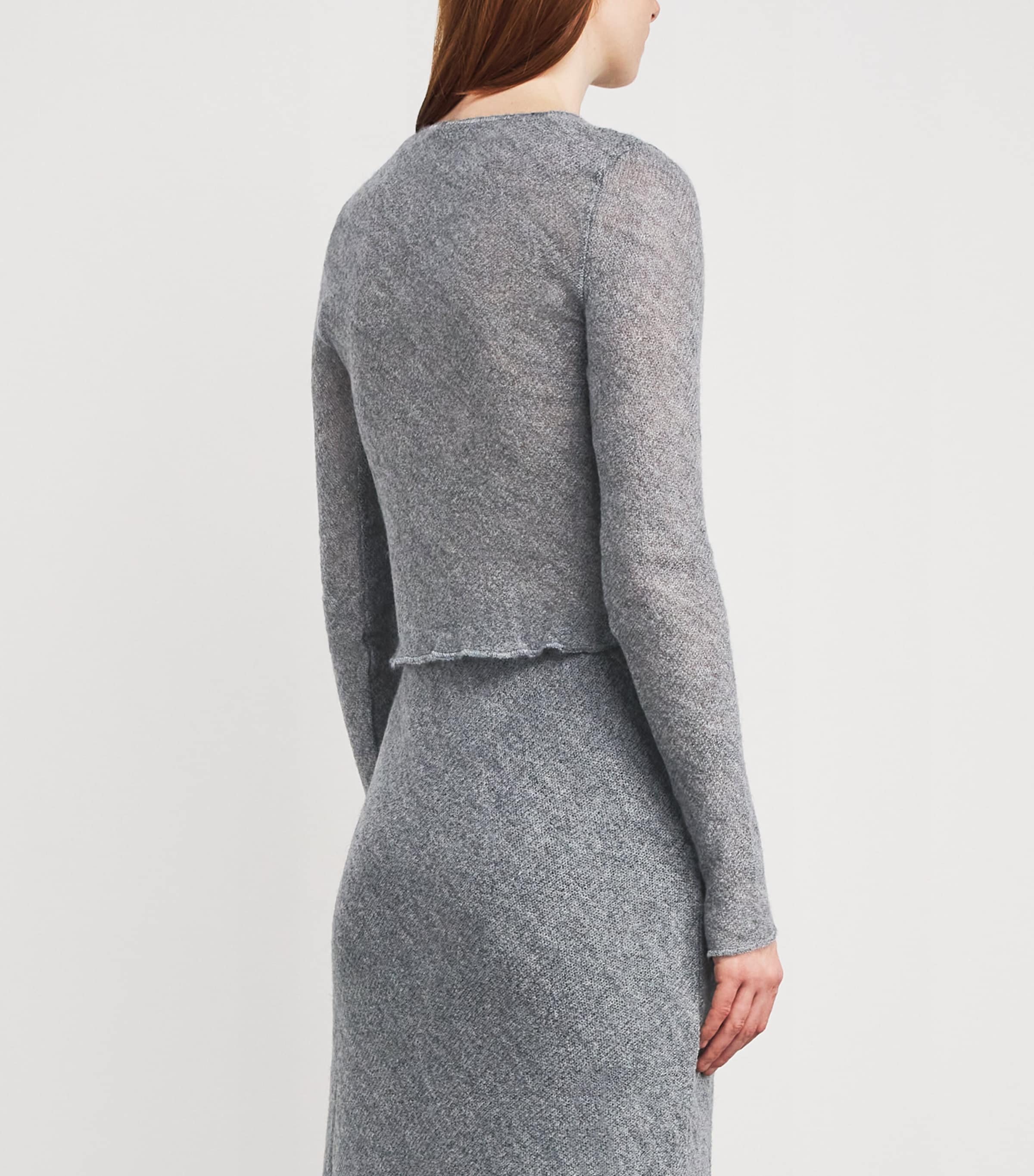 Long-Sleeve Crop Top MEDIUM GREY Image 4