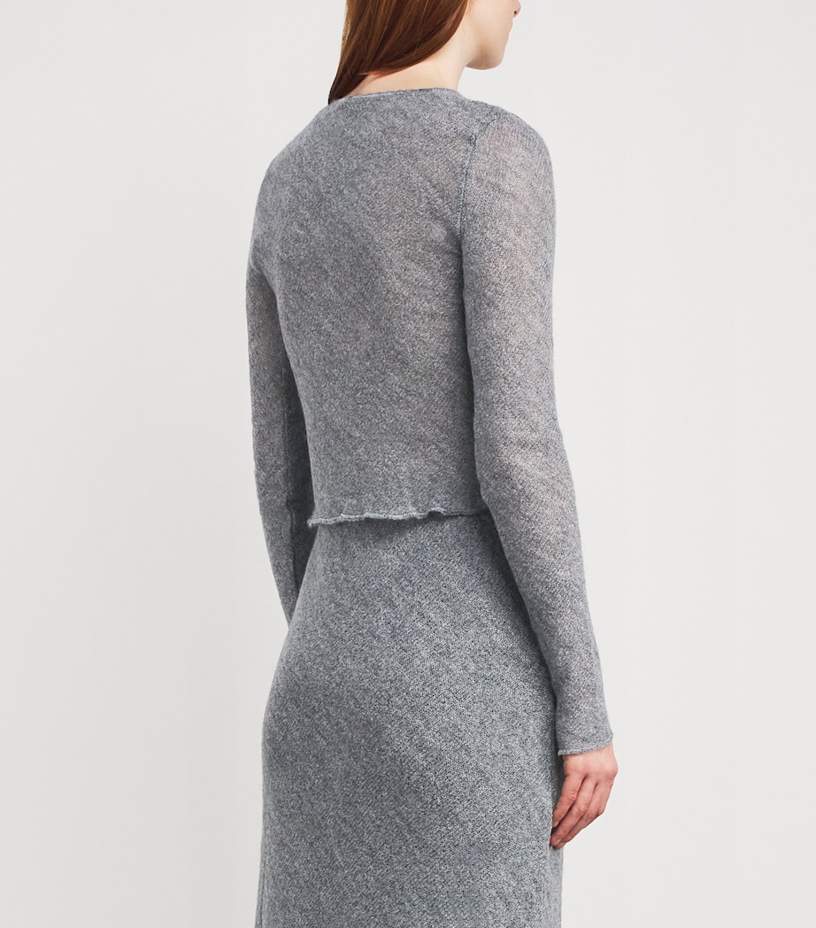 Long-Sleeve Crop Top MEDIUM GREY Image 4