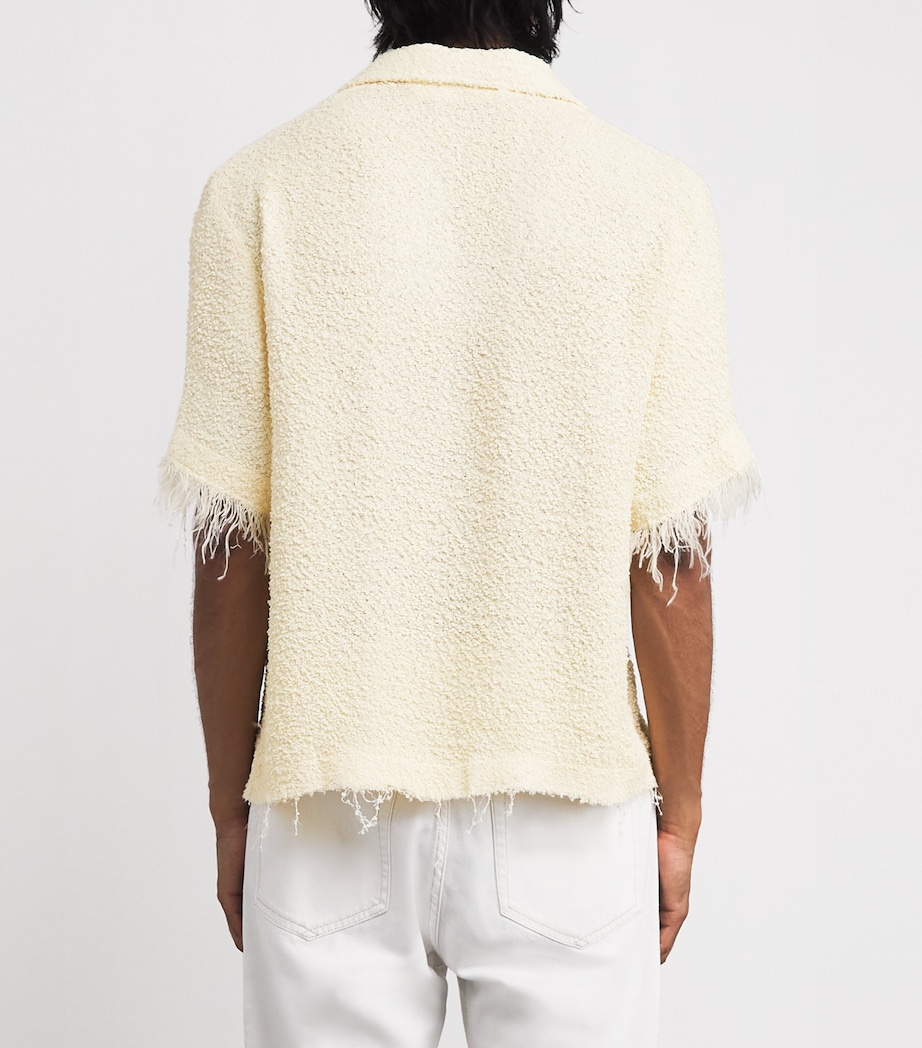 Distressed Bouclé Short-Sleeve Fausto Shirt PEARL BOUCLE Image 4