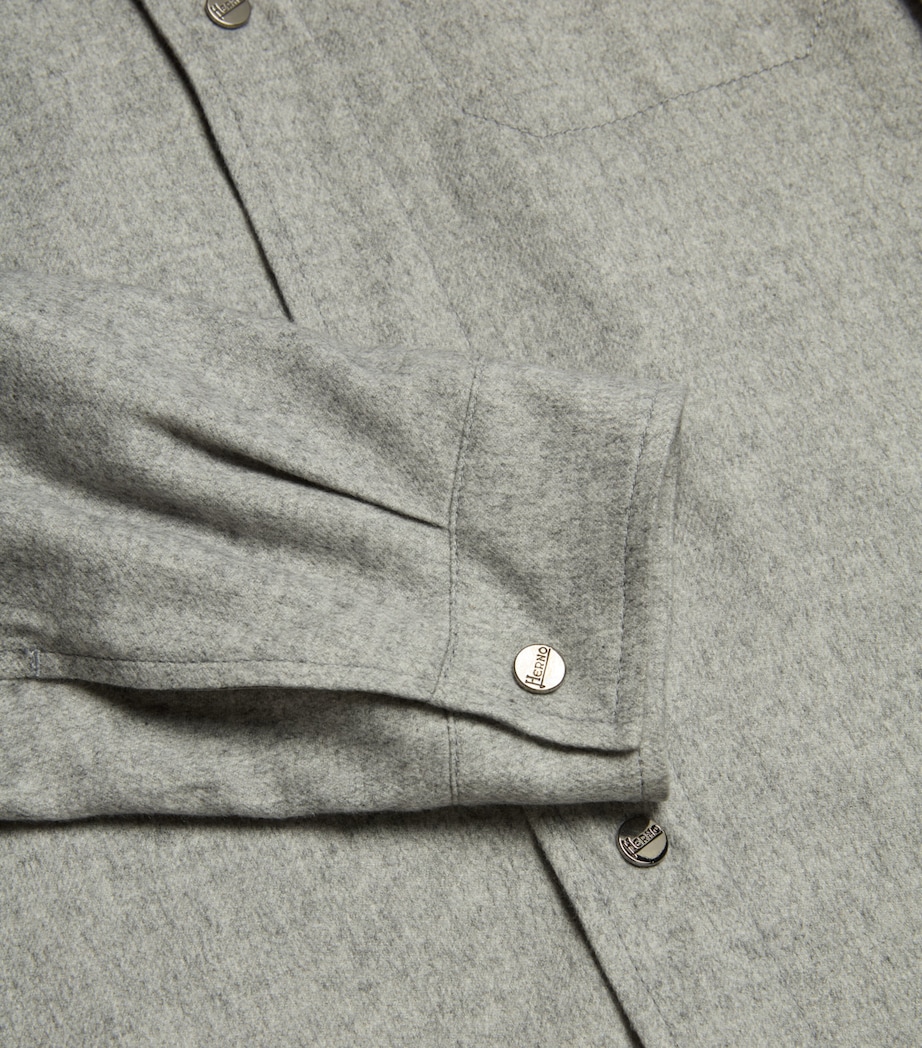 Silk-Cashmere Shacket 9410 LIGHT GRAY Image 2