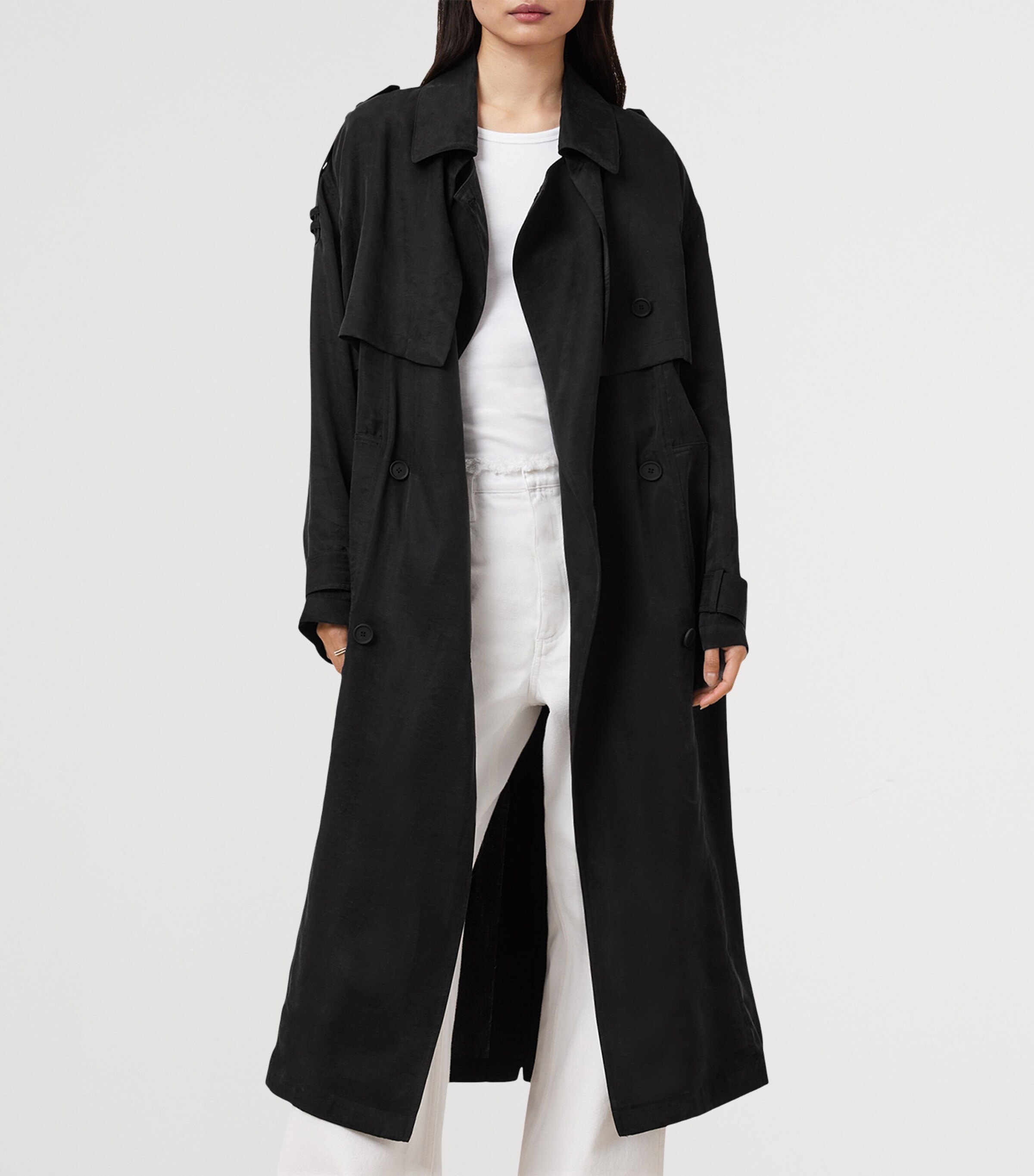 Linnie Trench Coat BLACK Image 8