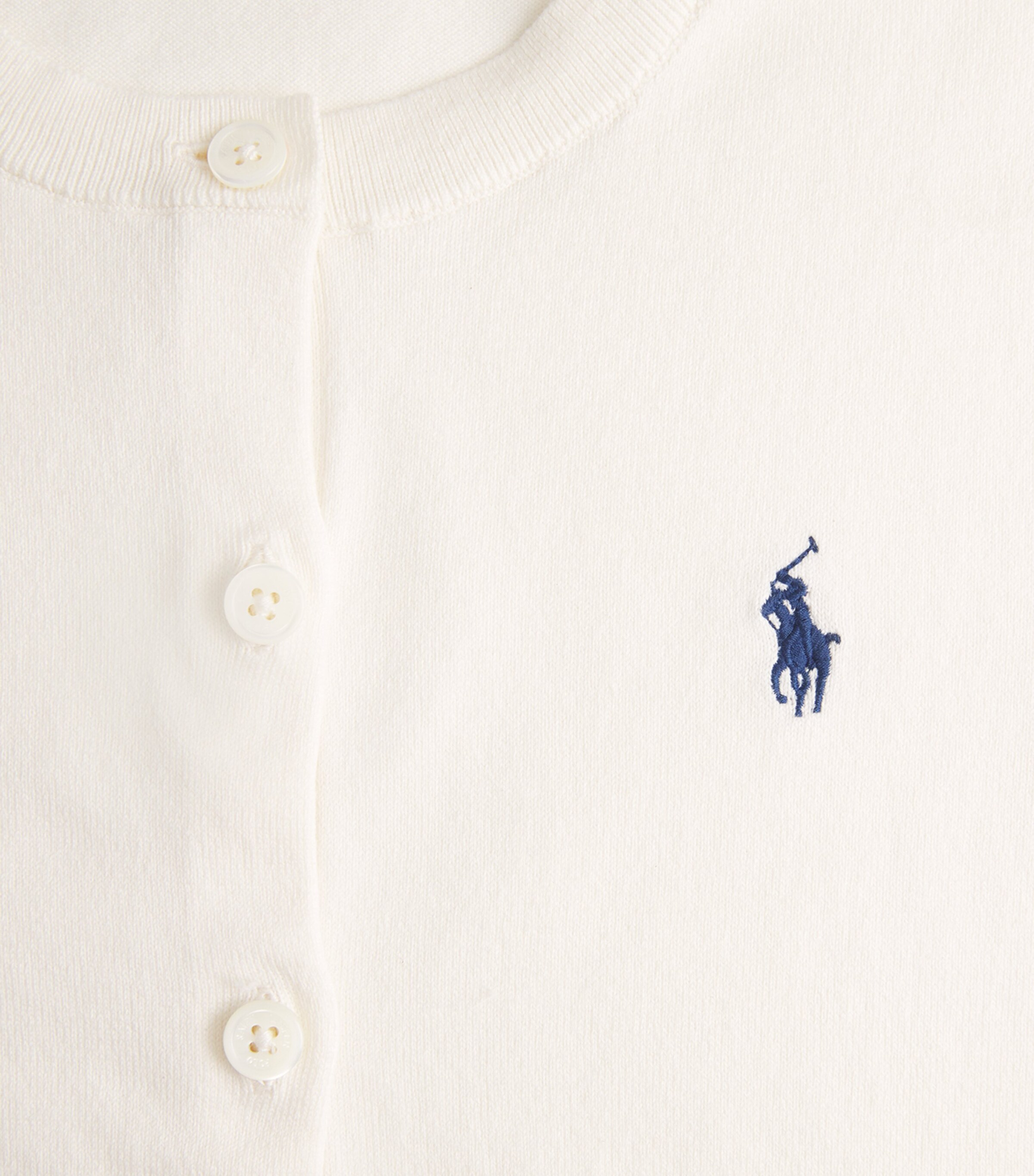 Polo Ralph Lauren Womens Pima Cotton Polo Pony Cardigan Collection Cream Image 6