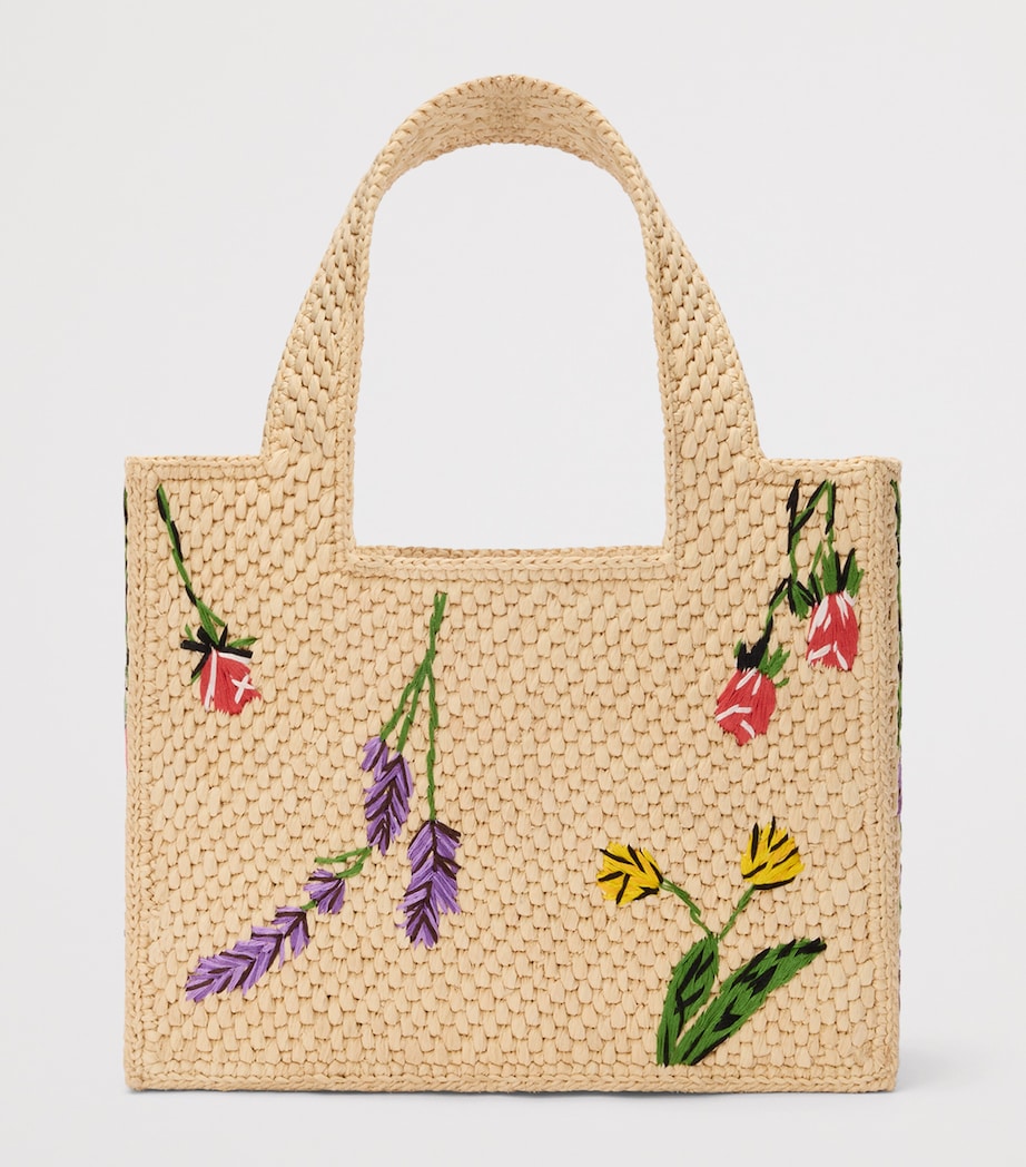 x Paula's Ibiza Raffia Font Tote Bag NATURAL Image 4