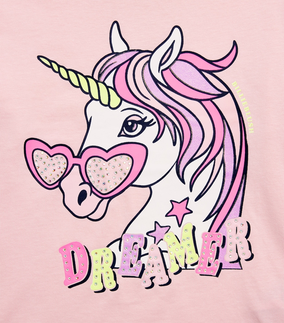 Billieblush Cotton Unicorn Long-Sleeve T-Shirt (2-12 Years) Pink Image 2