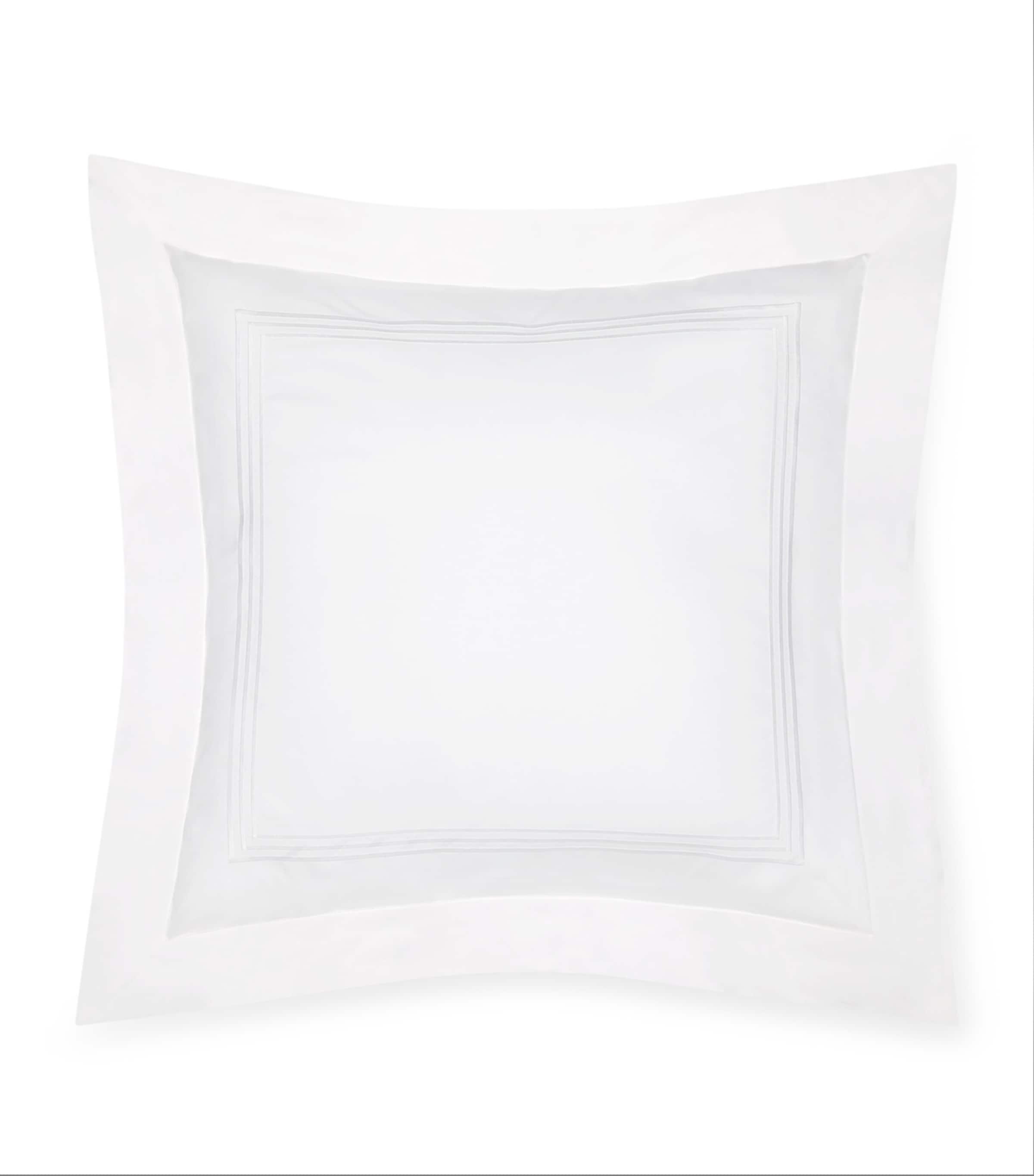 Pratesi Tre Righe Square Oxford Pillowcase In White