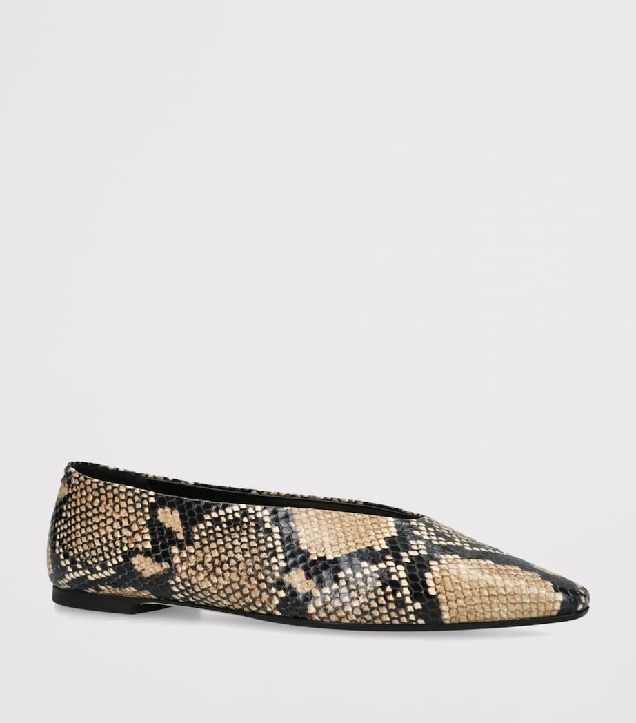 Snakeskin-Effect Leather Betty Ballet Flats MULT/OTHER Image 3