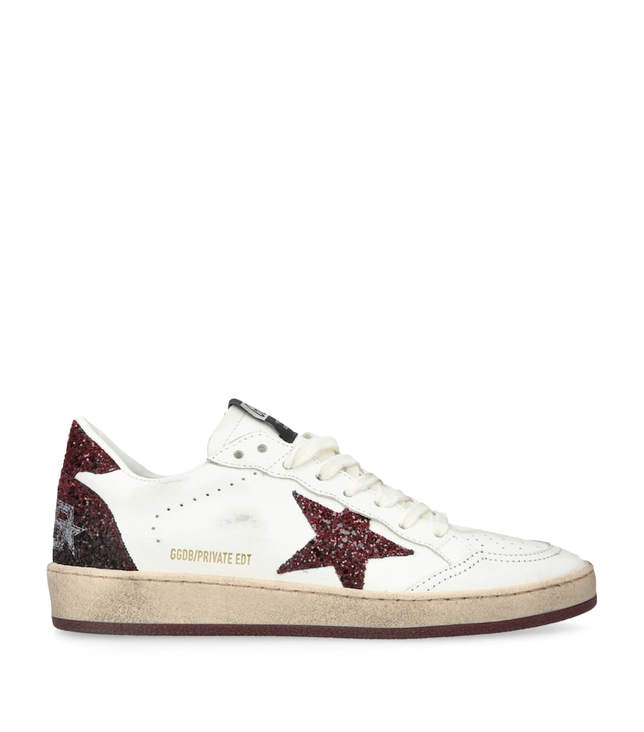 Suede Ball Star Sneakers WHITE/RED Image 1