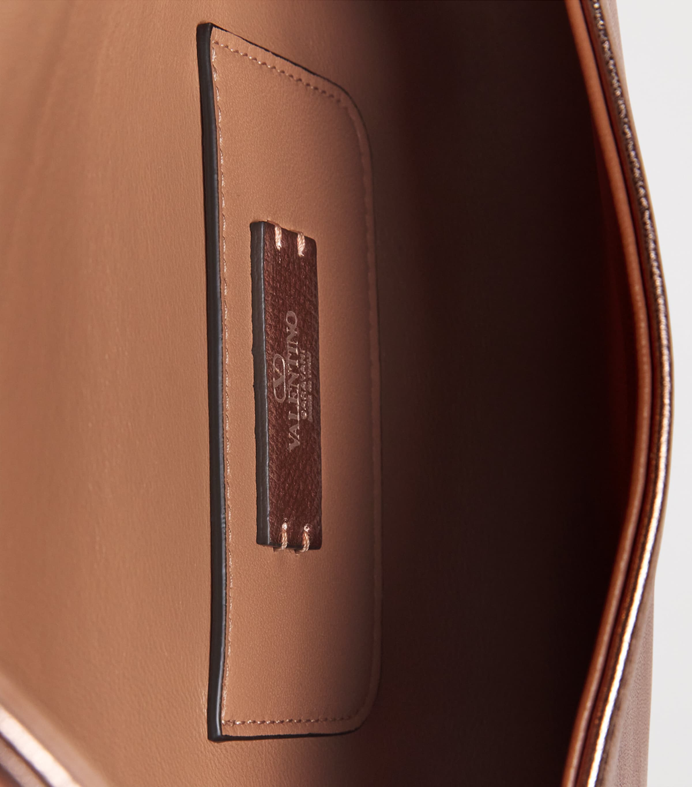 Valentino Garavani Small Leather Metallic Vain Shoulder Bag Image 3