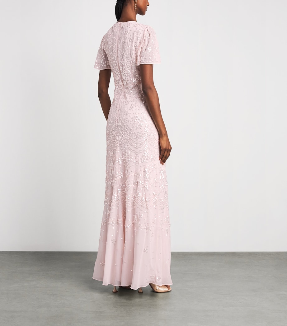 Needle & Thread Womens Georgette Freya Gown Dusk Pink Image 4