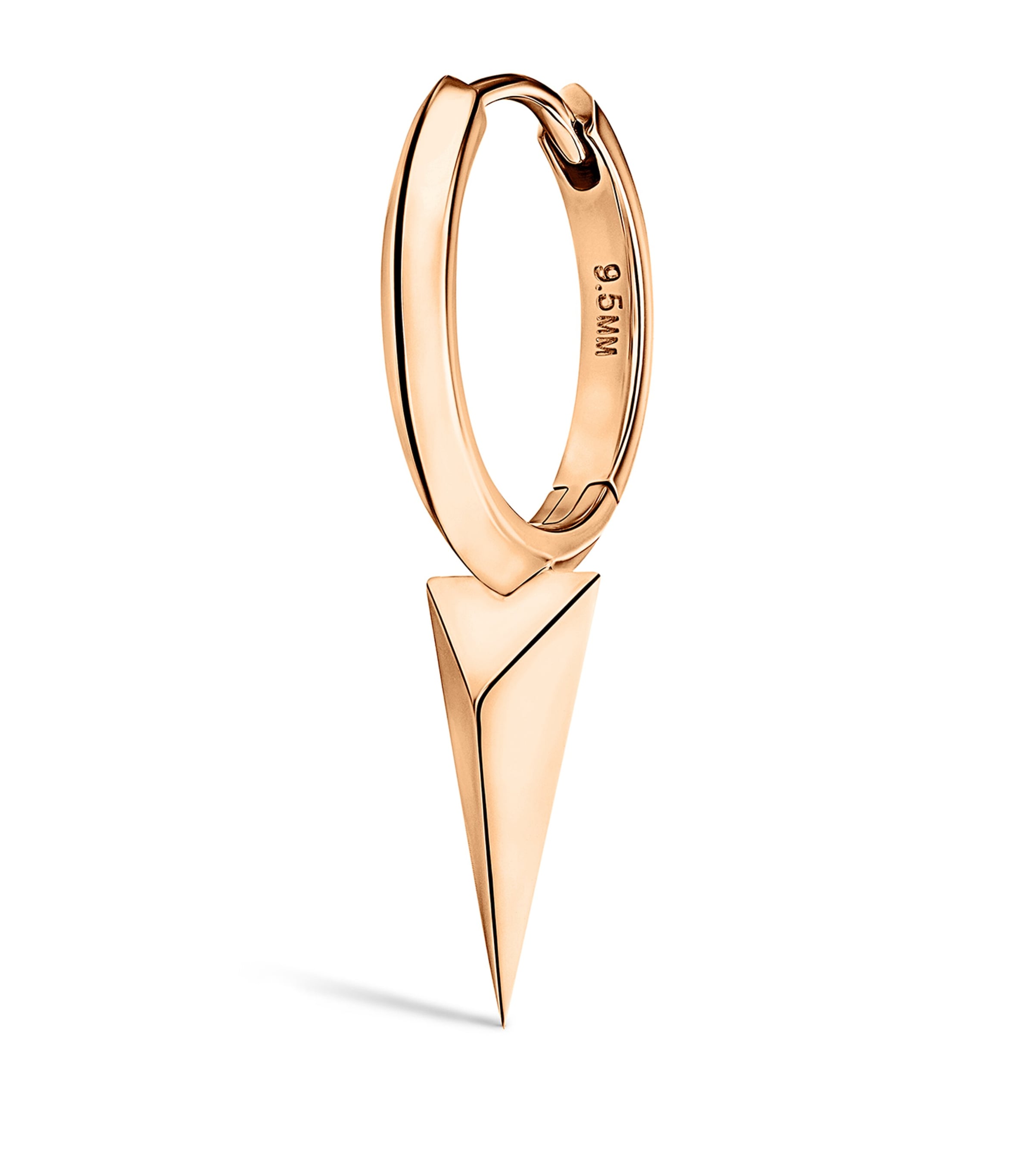 Maria Tash Rose Gold Faceted Single Long Spike Hoop Earring (9.5mm) | Fine Jewellery | Fine Earrings | Hoop Earrings | Men Accessories | Jewellery | Earrings | Rewards Weekend
