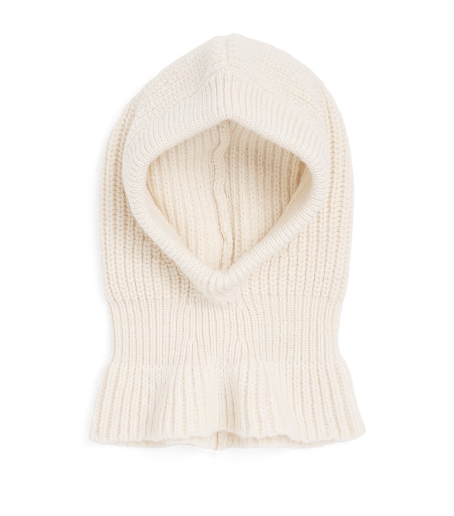 Wool-Blend Knitted Hood LIGHT CREAM WH048 Image 1