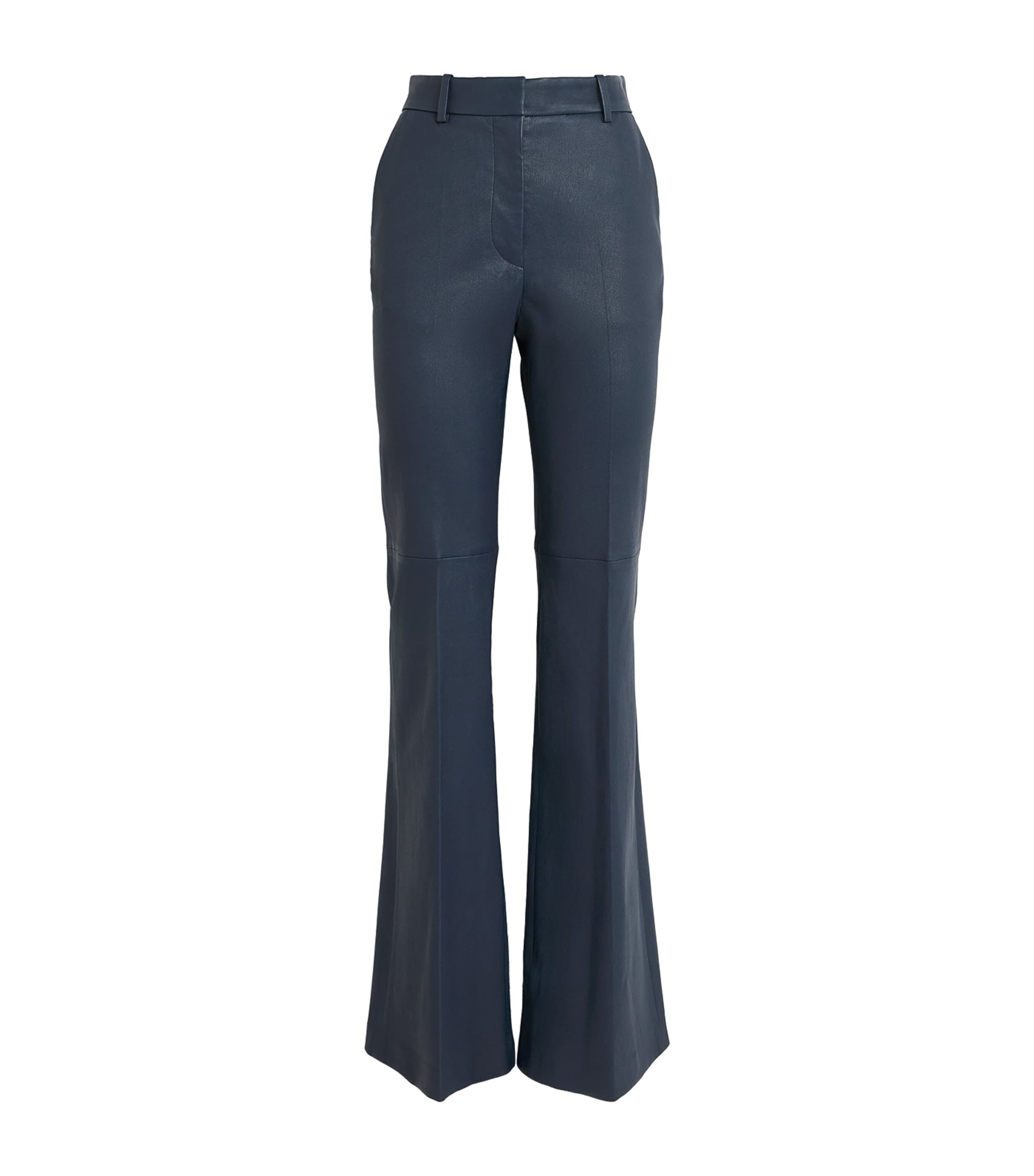 Leather Tafira Flared Trousers INDIGO Image 1