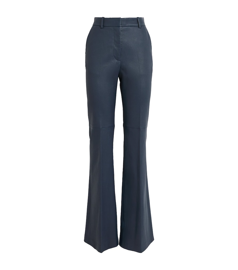 Leather Tafira Flared Trousers INDIGO Image 1