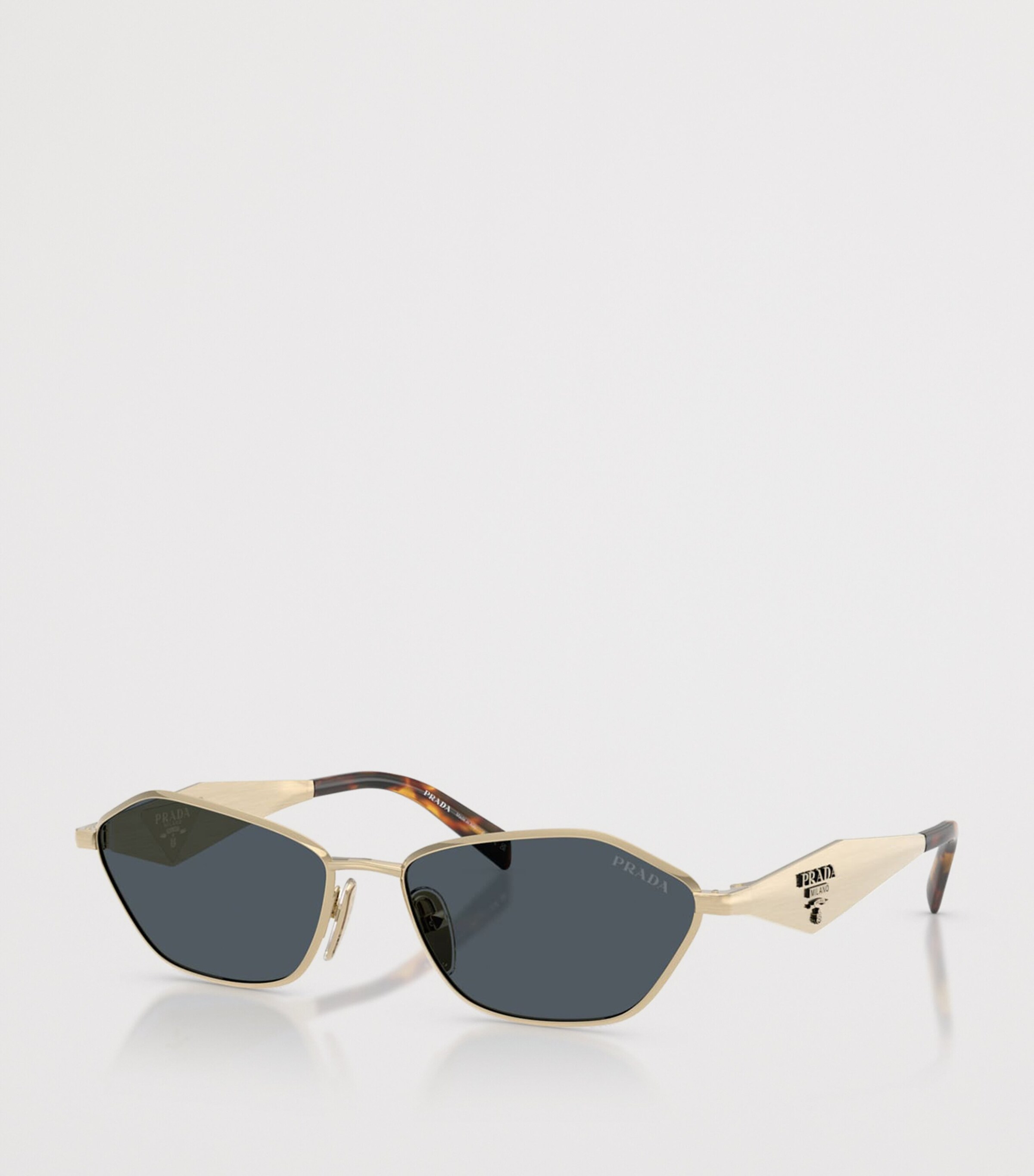 Prada Metal Irregular Sunglasses Gold Image 2