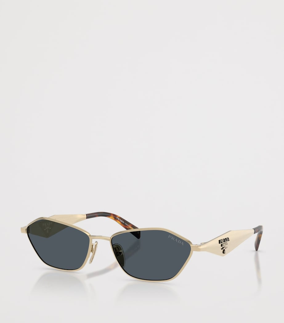 Prada Metal Irregular Sunglasses Gold Image 2