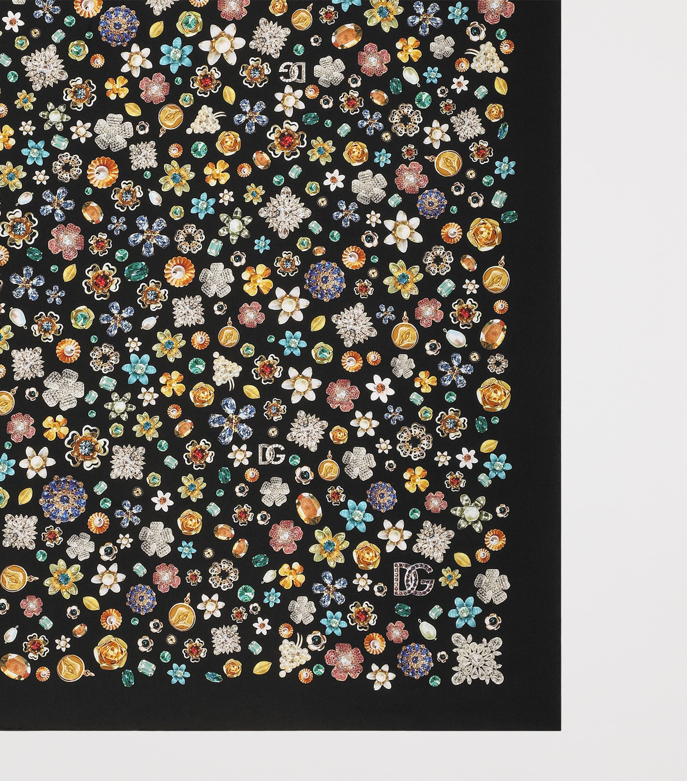 Silk Jewellery Print Scarf HN5SA-GIOIELLI Image 2