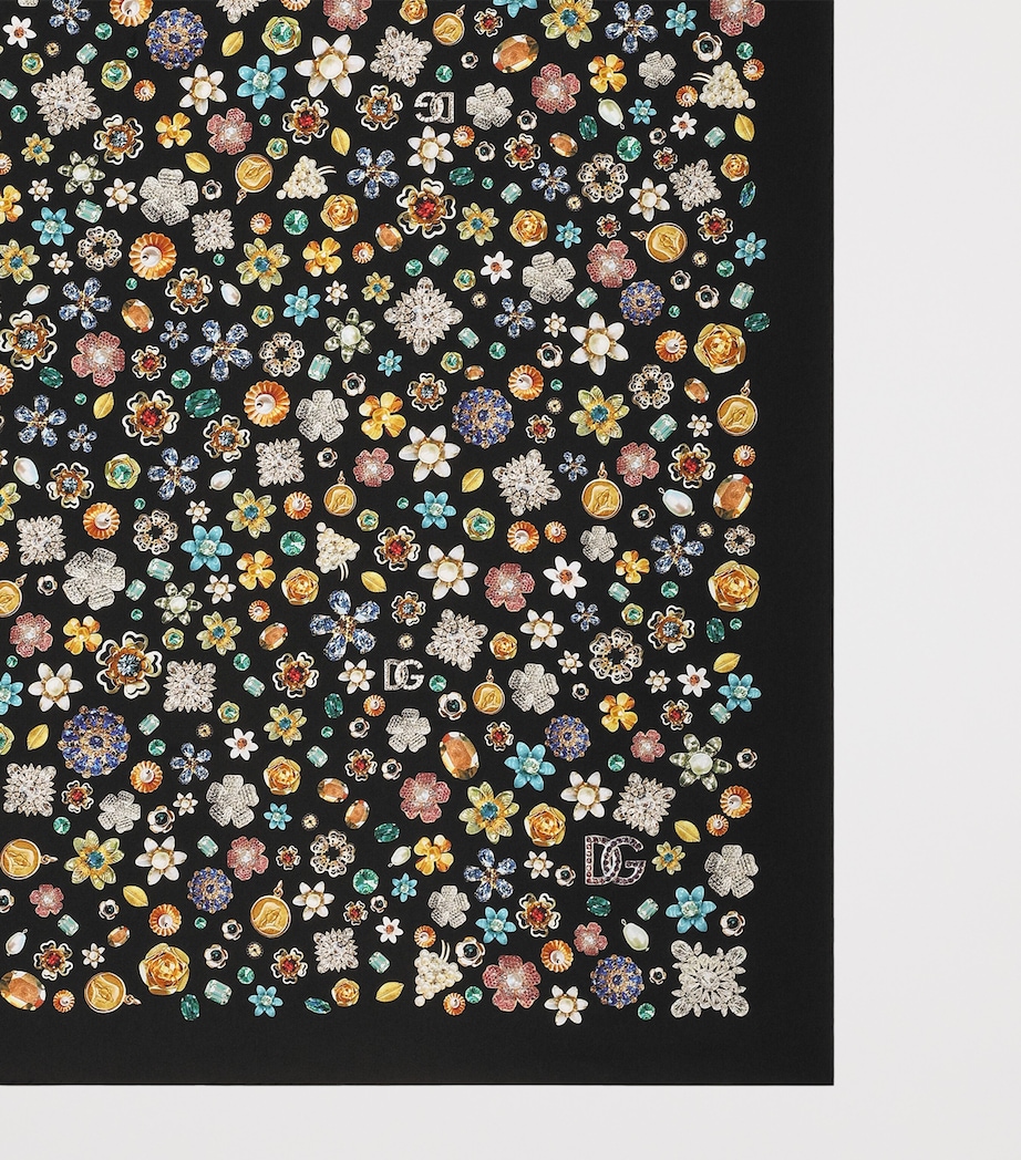 Silk Jewellery Print Scarf HN5SA-GIOIELLI Image 2